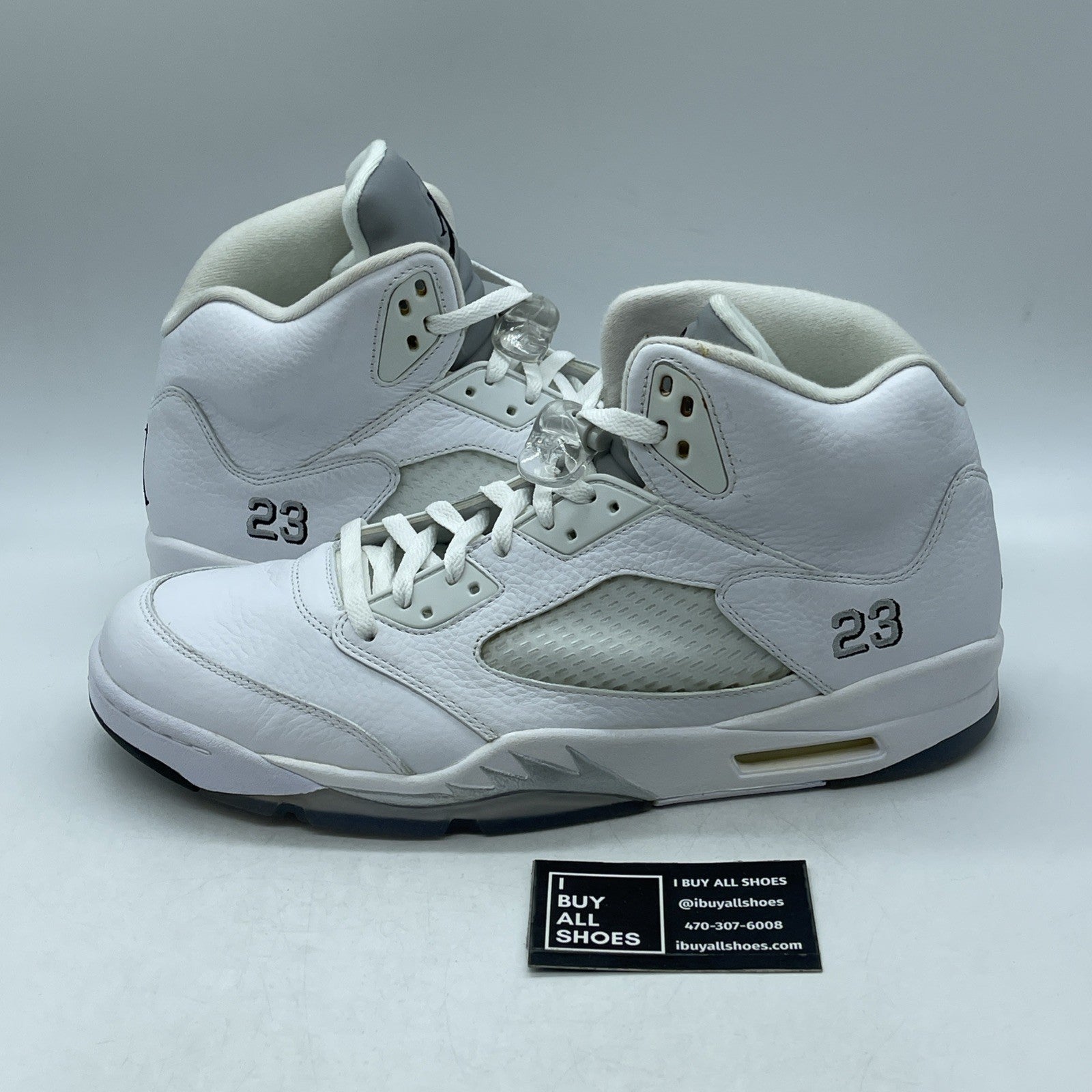 Size 14 - Air Jordan 5 Retro 2015 White Metallic (136027-130)