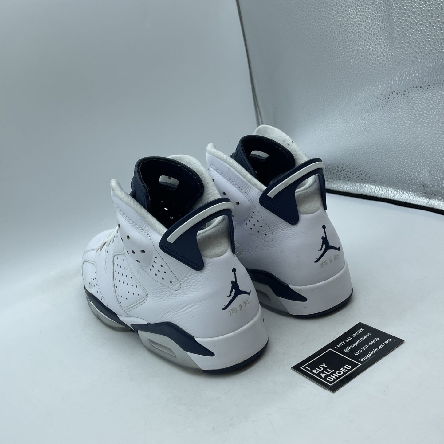 Size 13 - Jordan 6 Retro Midnight Navy White Leather (CT8529-141)