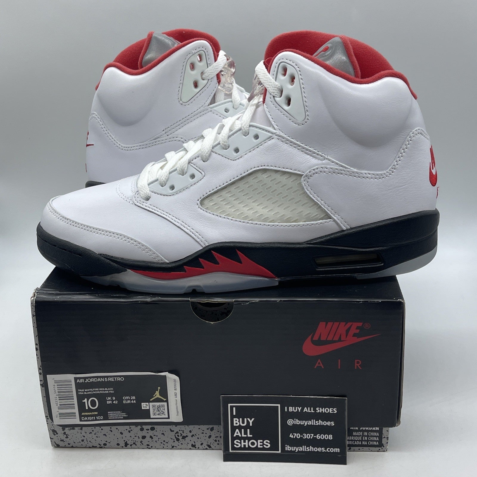 Size 10 - Air Jordan 5 Retro Mid Fire Red (DA1911-102)