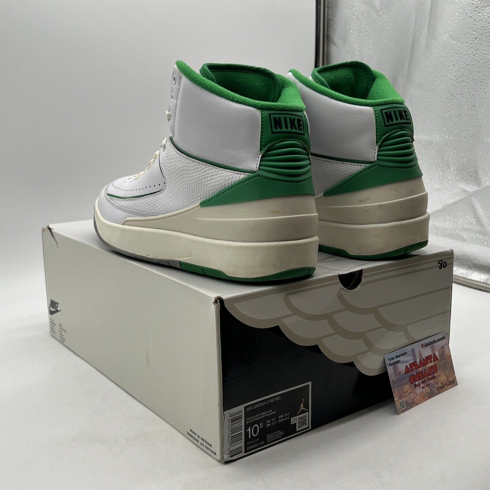 Size 10.5 - Jordan 2 Retro Lucky Green (DR8884-103)