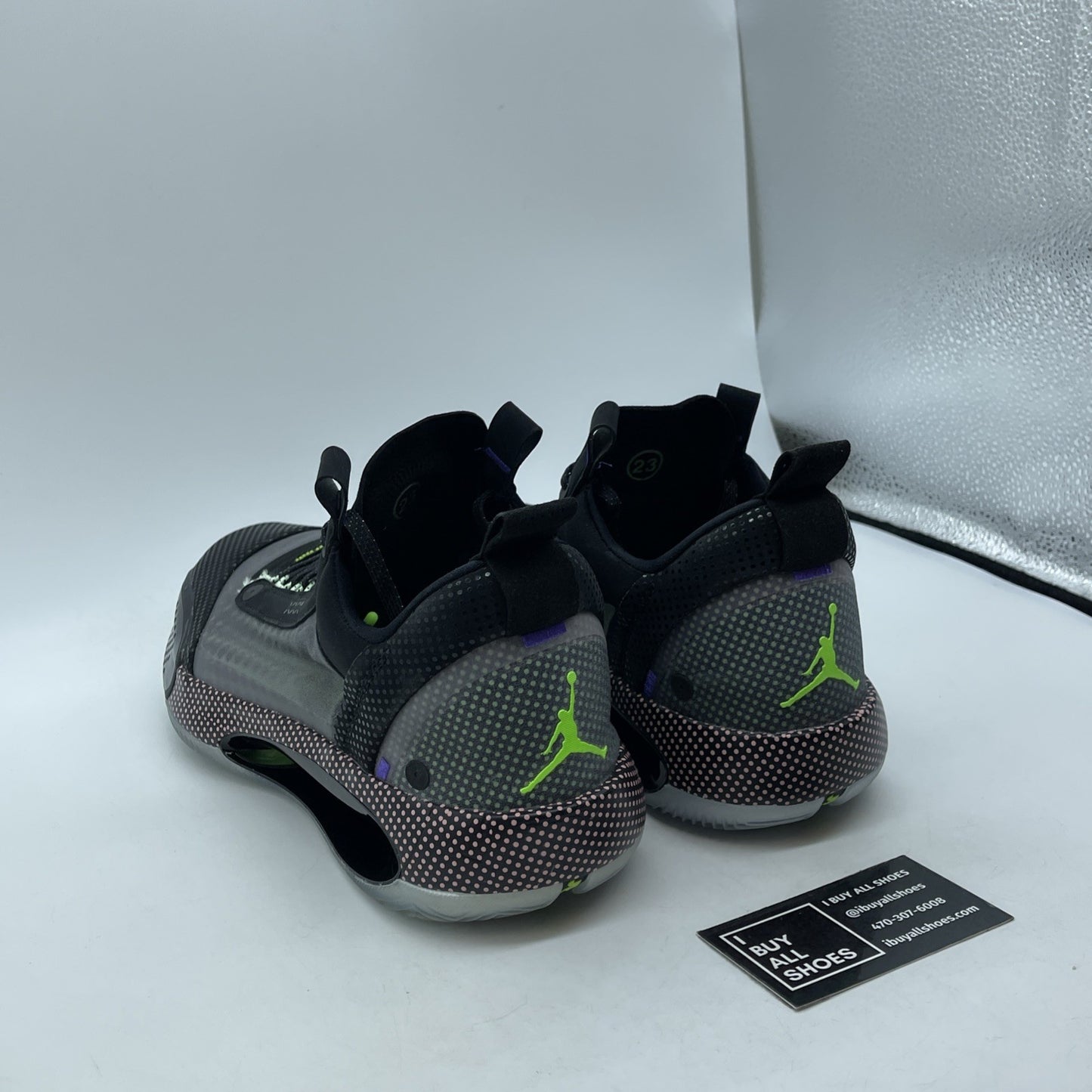 Size 11 - Air Jordan 34 Low Vapor Green Blue Black Suede (CZ7750-003)