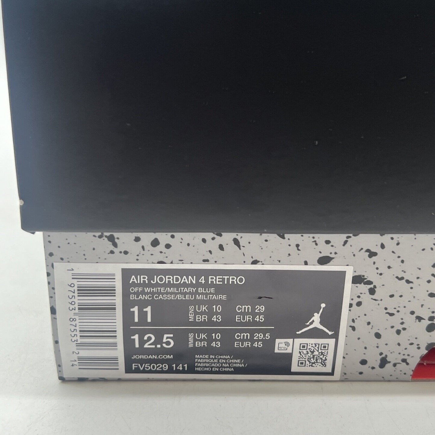 Size 11 - Air Jordan 4 Retro 2024 Military Blue (FV5029-141).