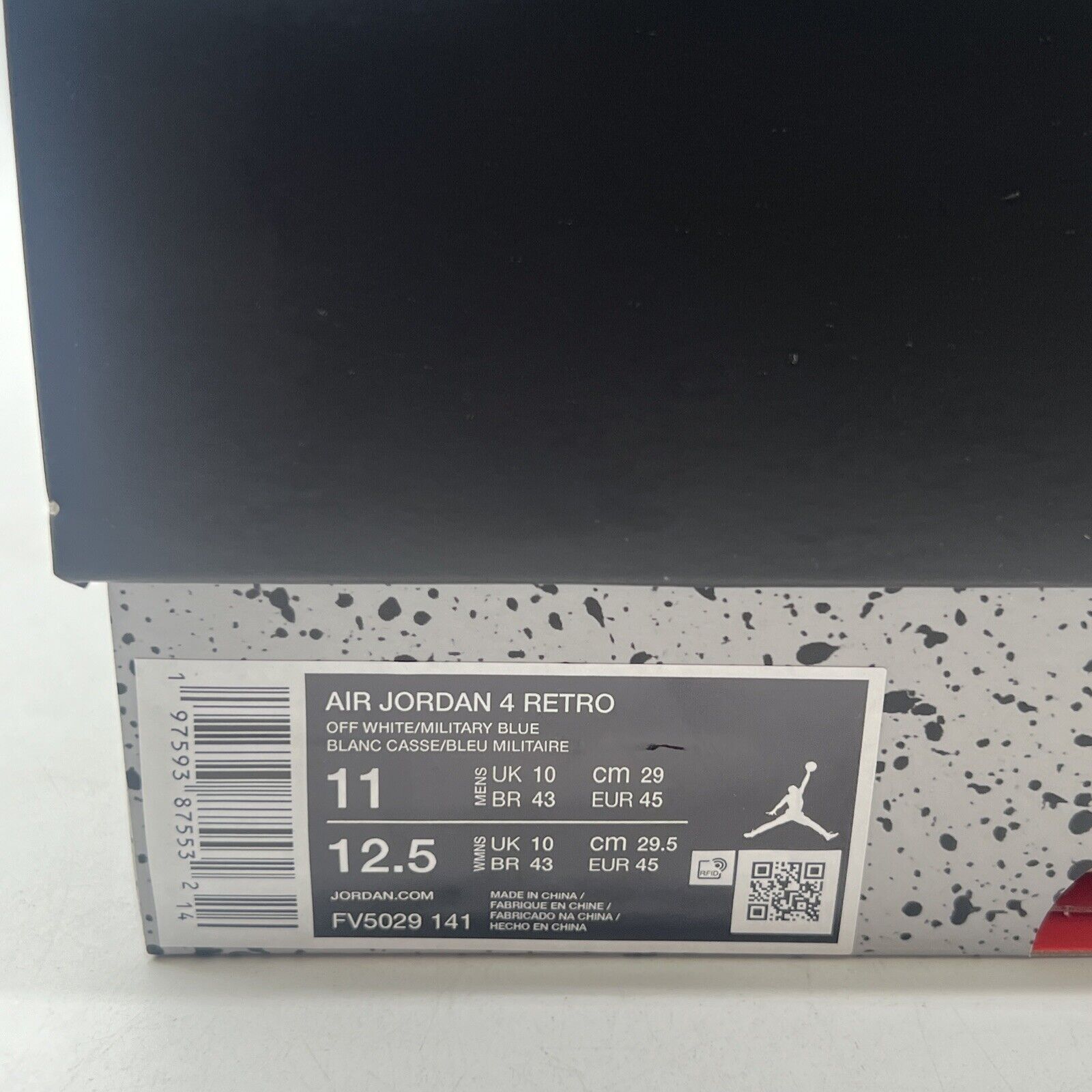 Size 11 - Air Jordan 4 Retro 2024 Military Blue (FV5029-141).