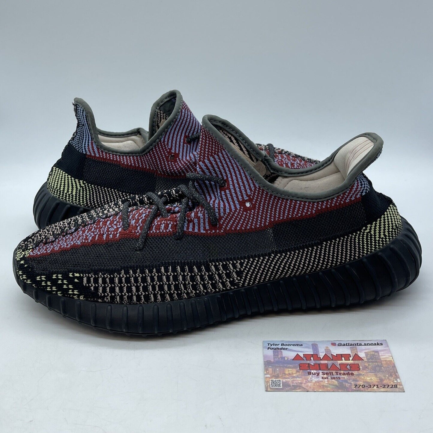 Size 13.5 - adidas Yeezy Boost 350 V2 Yecheil Non-Reflective Black Red (FW5190)