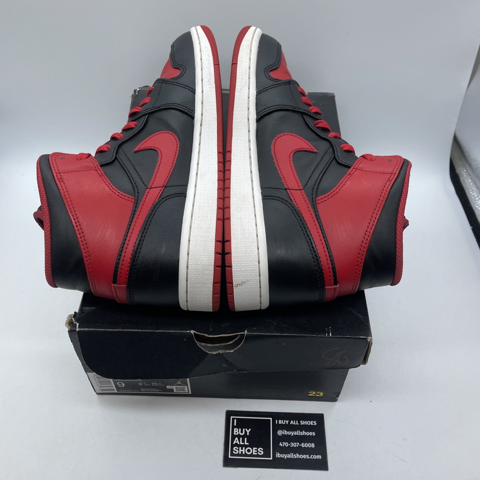 Size 9 - Jordan 1 Mid Alternate Bred Red Black Leather (DQ8426-060)