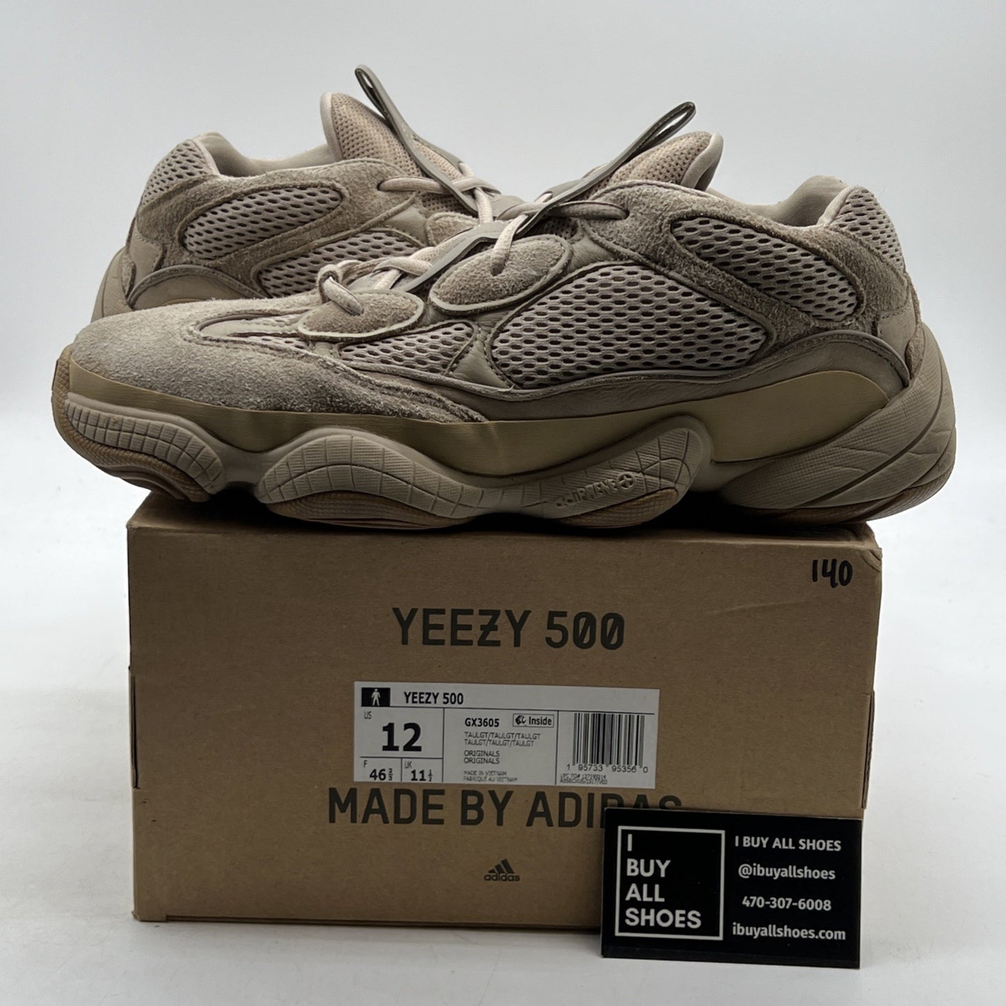 Size 12 - adidas Yeezy 500 Taupe Light (GX3605)
