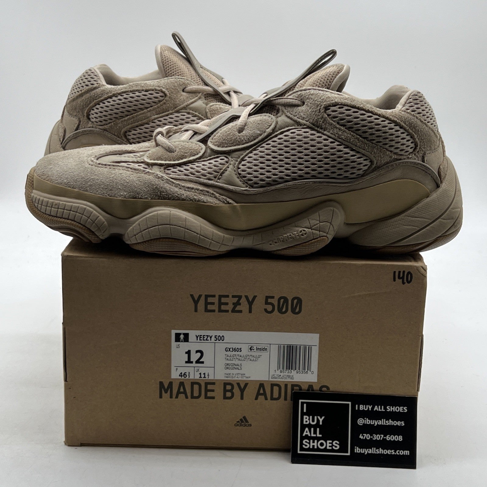 Size 12 - adidas Yeezy 500 Taupe Light (GX3605)