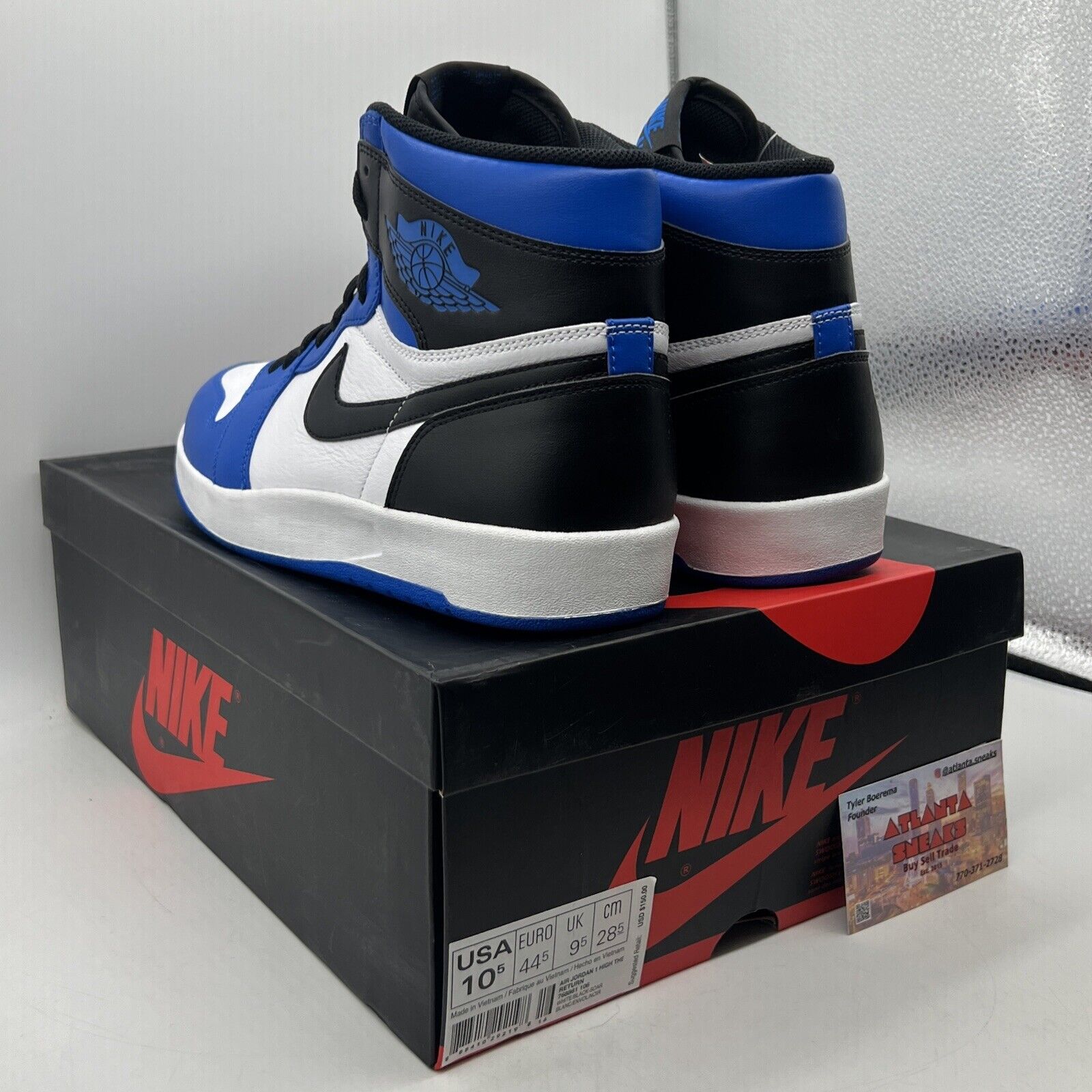 Size 10.5 - Air Jordan 1.5 The Return Reverse Fragment Blue Black (768861-106)