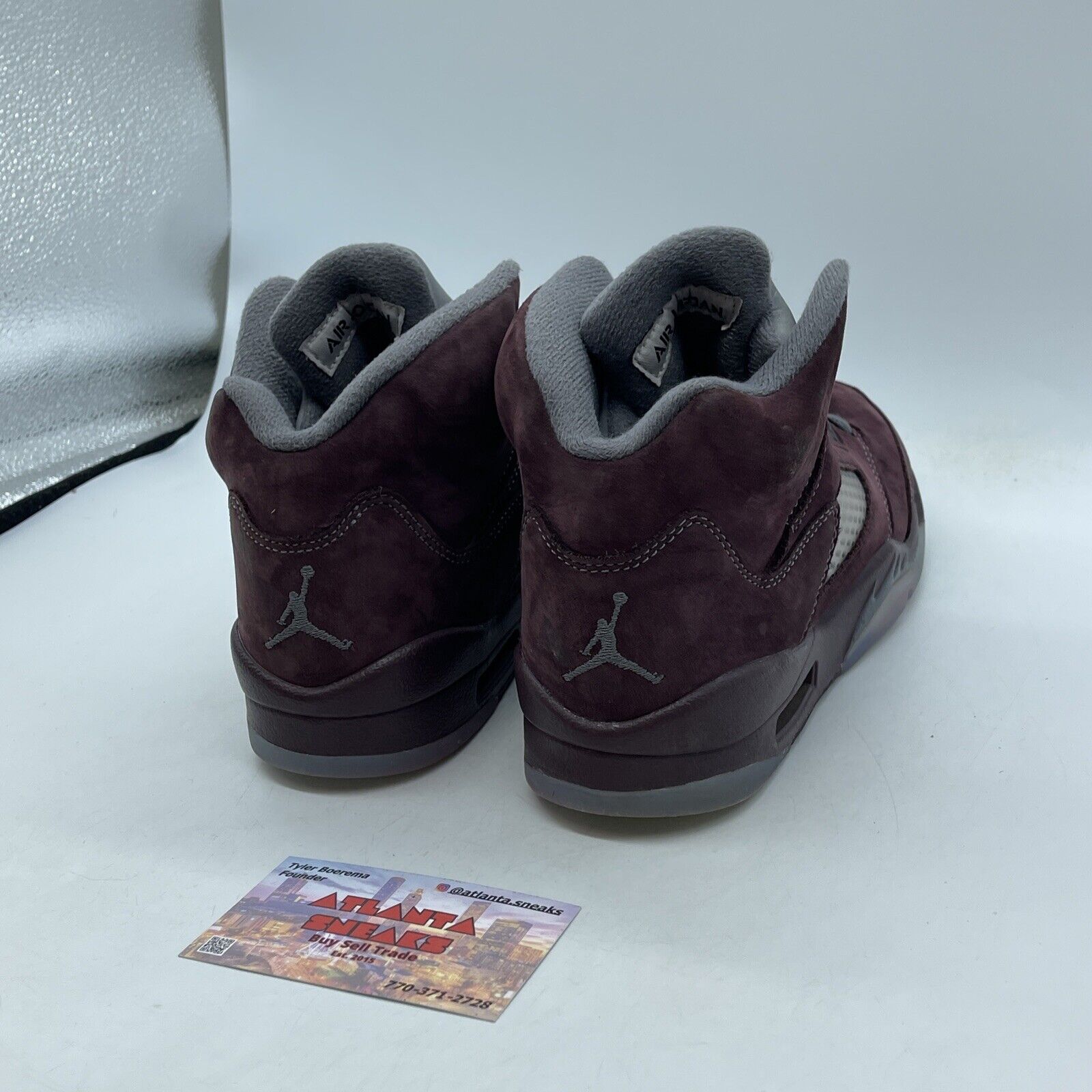 Size 7Y - Air Jordan 5 Retro SE 'Burgundy' Grey Suede Leather (FN4233-600)