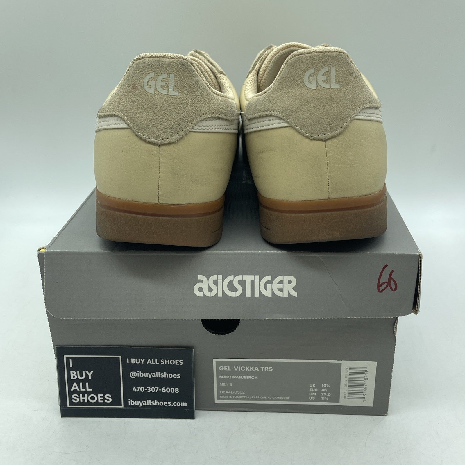 Size 11.5 - Asics Gel-Vickka Pro Skate Brown White (H8A4L)