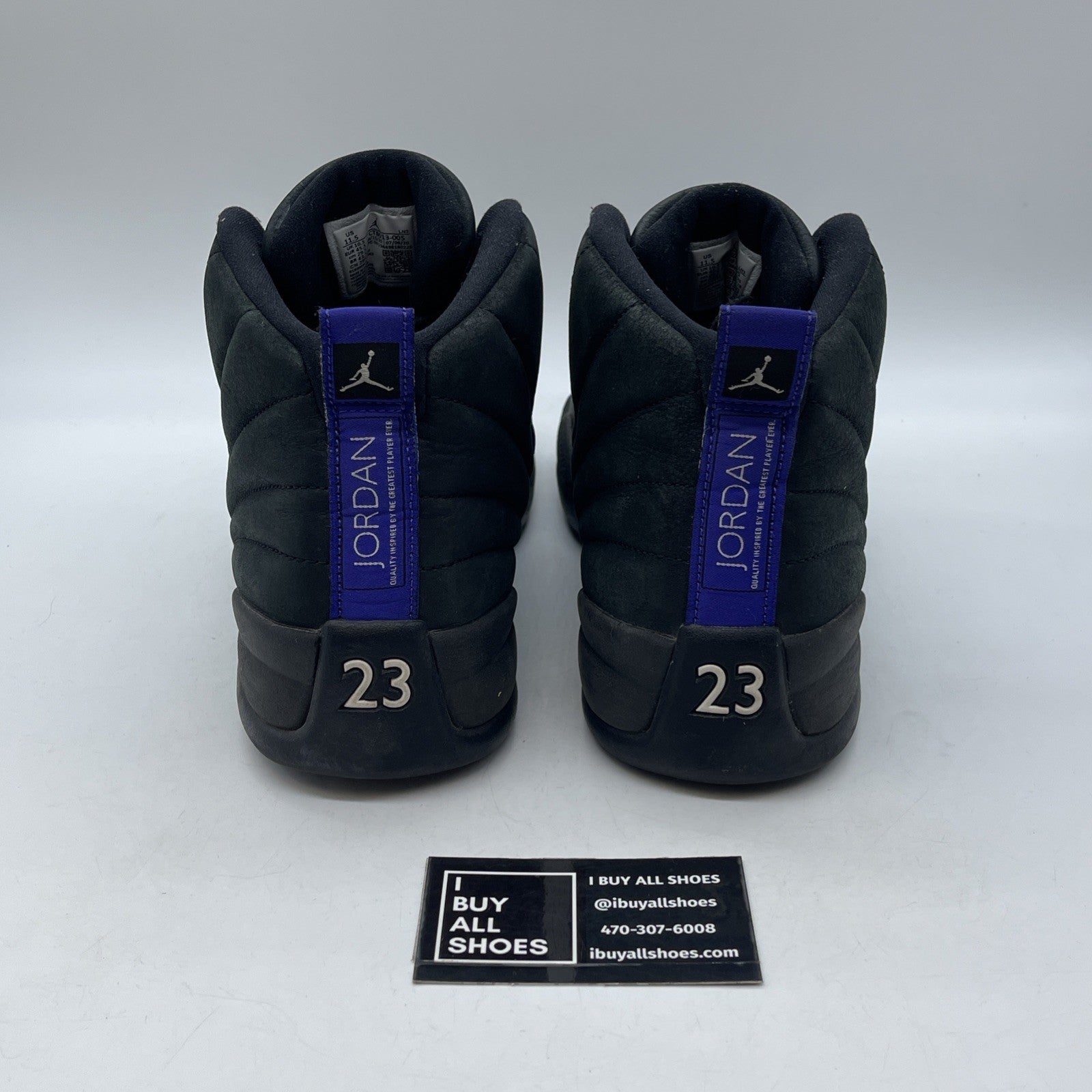 Size 11.5 - Air Jordan 12 Retro Dark Concord Black Suede Leather (CT8013-005)