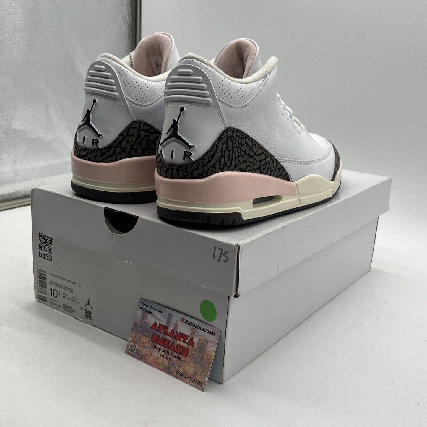 Size 10.5W - Air Jordan 3 Retro Neapolitan Pink Brown White Leather (CK9246-102)
