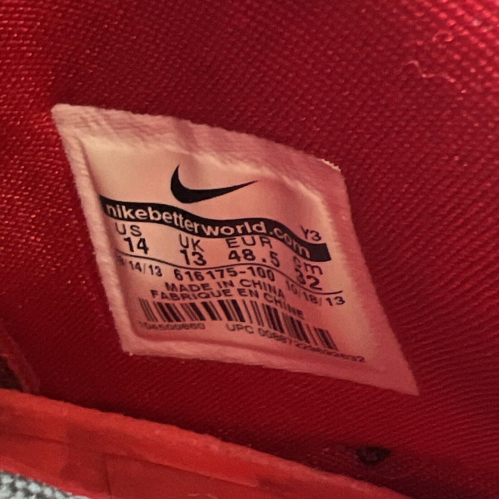 Size 14 - Nike LeBron 11 Graffiti White Black Red (616175-100)