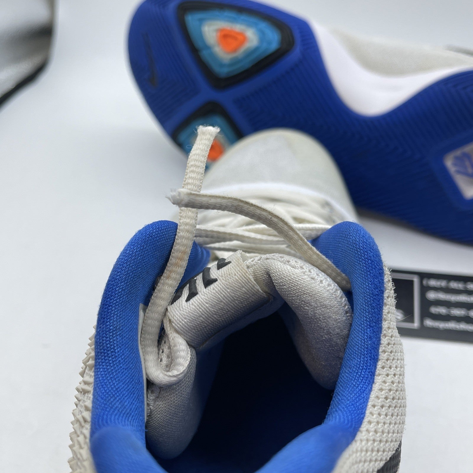 Size 11 - Nike Kyrie 3 Duke White Black Blue Suede Leather (852395-102)