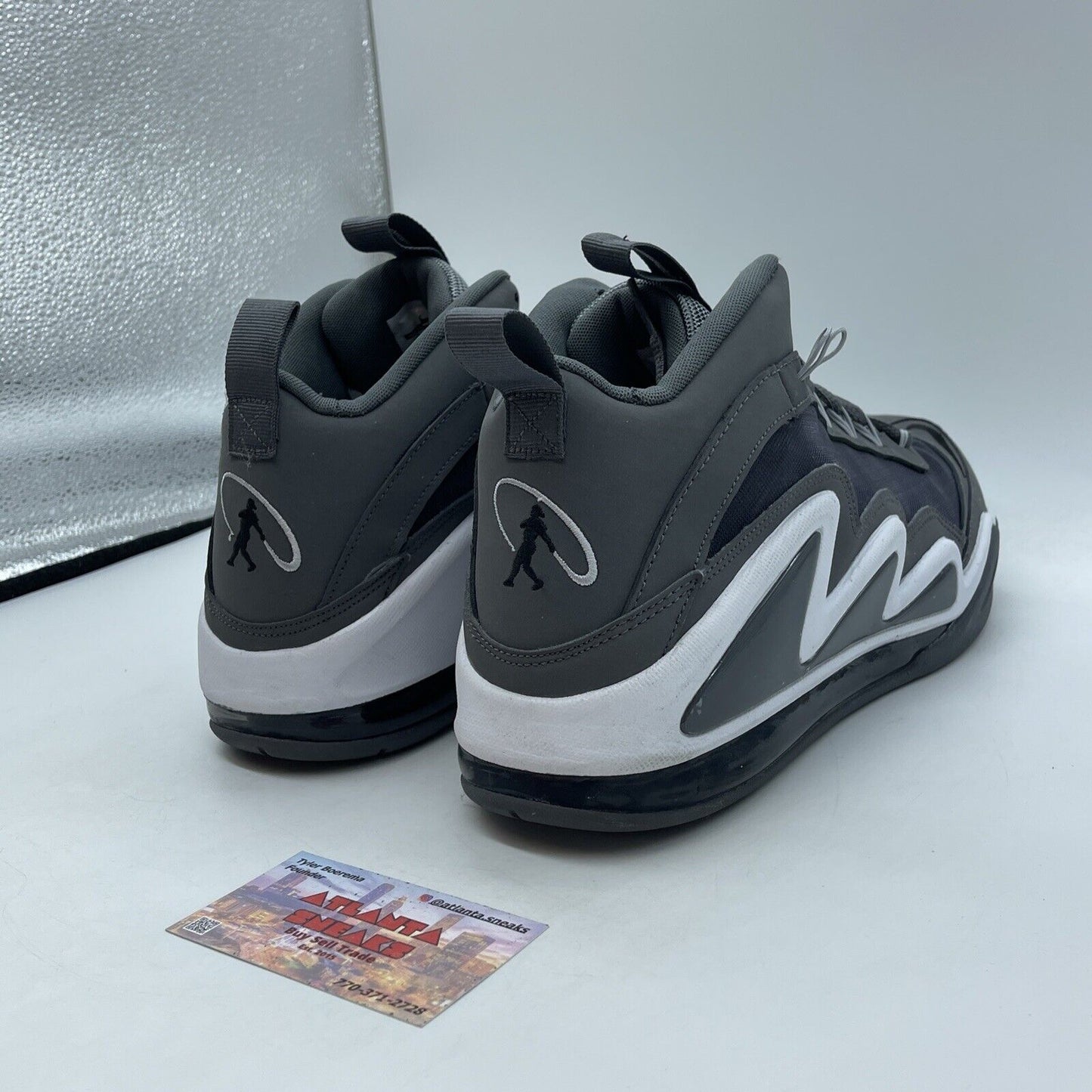 Size 11.5 - Nike Air Max 360 Diamond Griff Gray Black White Suede (580398-002)