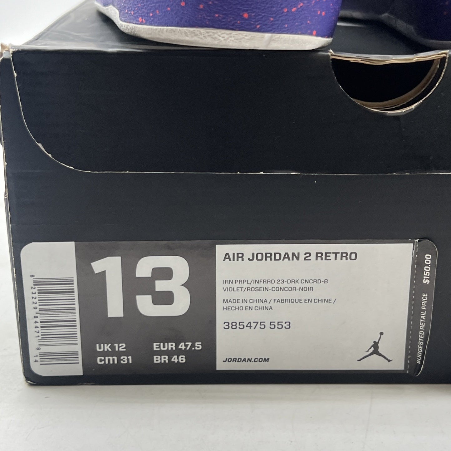 Size 13 - Air Jordan 2 Retro Iron Purple (385475-553)