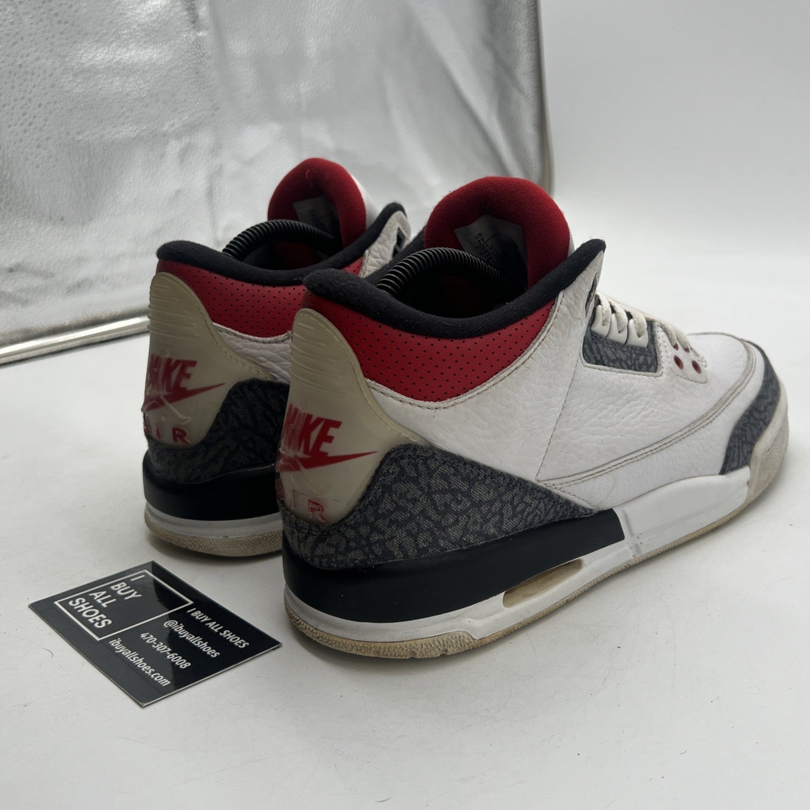 Size 7Y - Air Jordan 3 Retro Denim SE Fire Red 2020  (CZ6634-100)