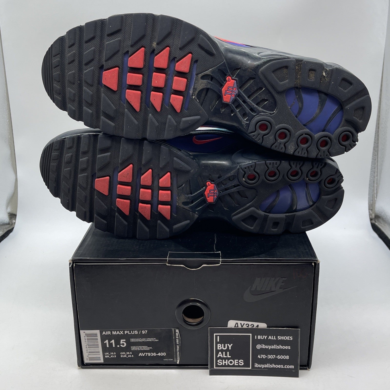 Size 11.5 - Nike Air Max Plus/97 Discover Your Air Blue Black (AV7936-400)