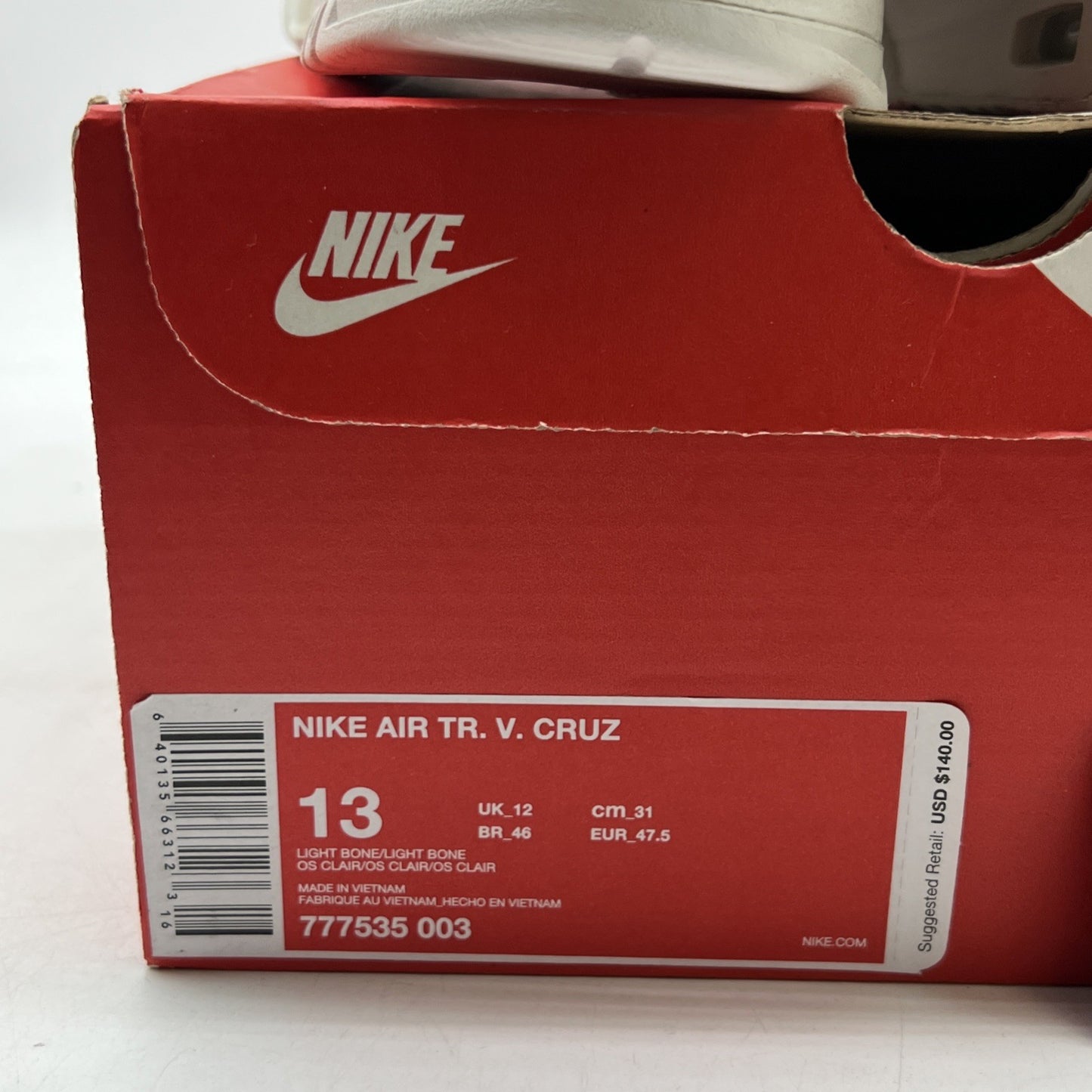 Size 13 - Nike Air Trainer Cruz Light Bone (777535-003)