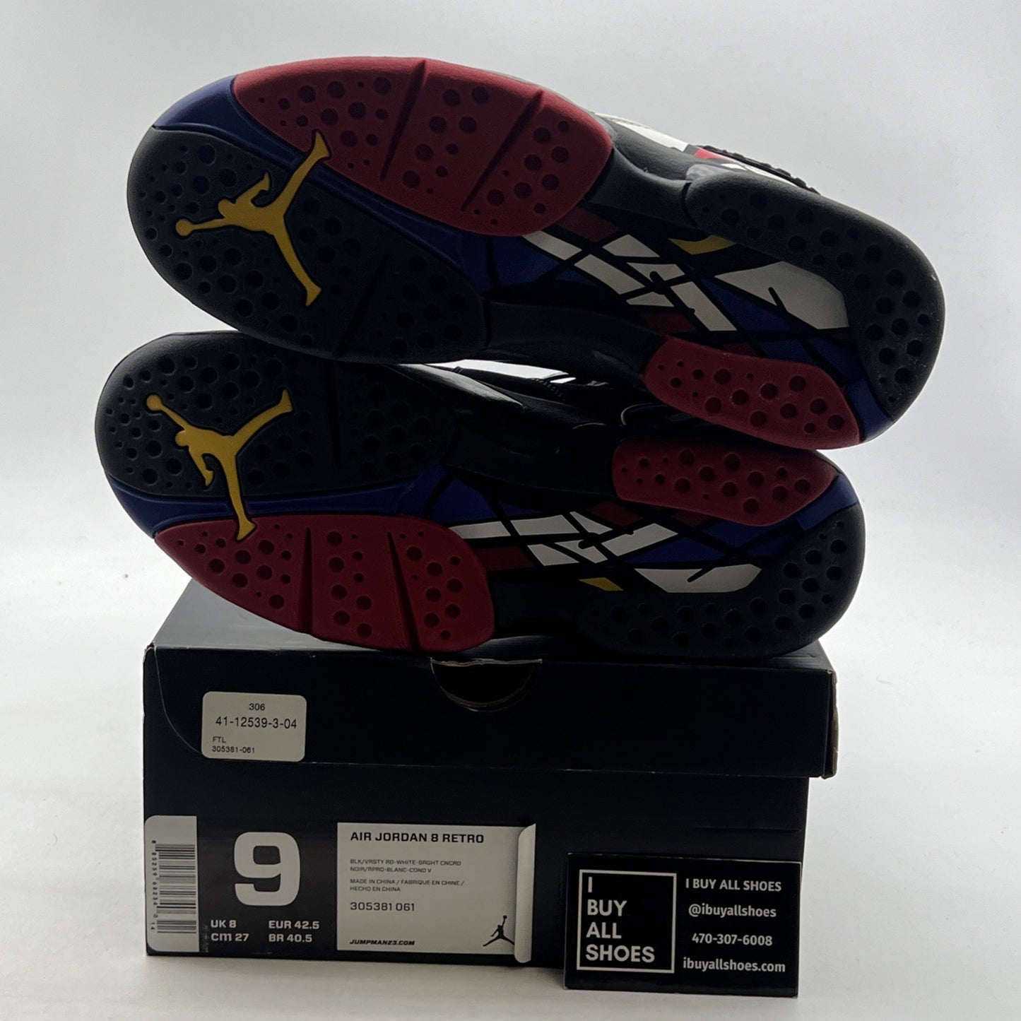Size 9 - Air Jordan 8 Retro 2013 Playoff (305381-061)