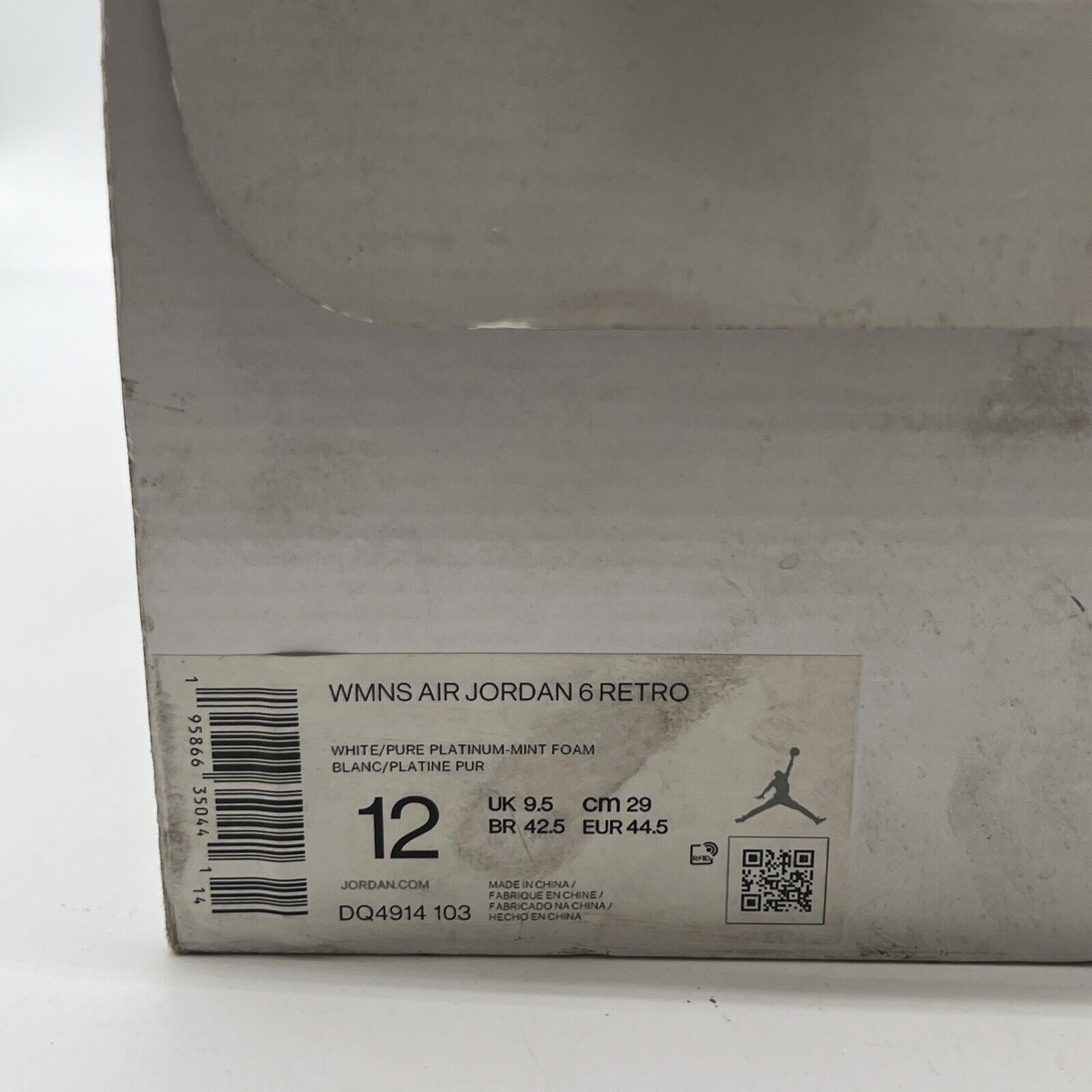 Size 12 - Air Jordan 6 Retro Mint Foam W (DQ4914-103)