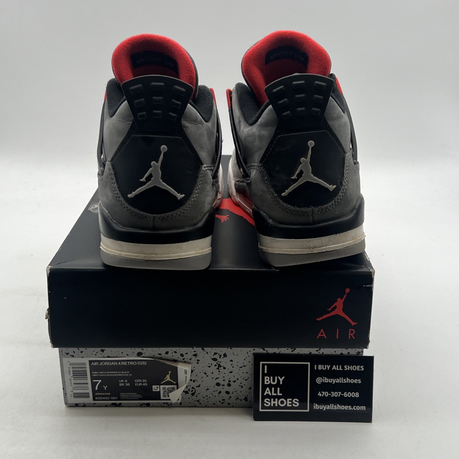 Size 7Y - Air Jordan 4 Infrared 2022 (408452-061)