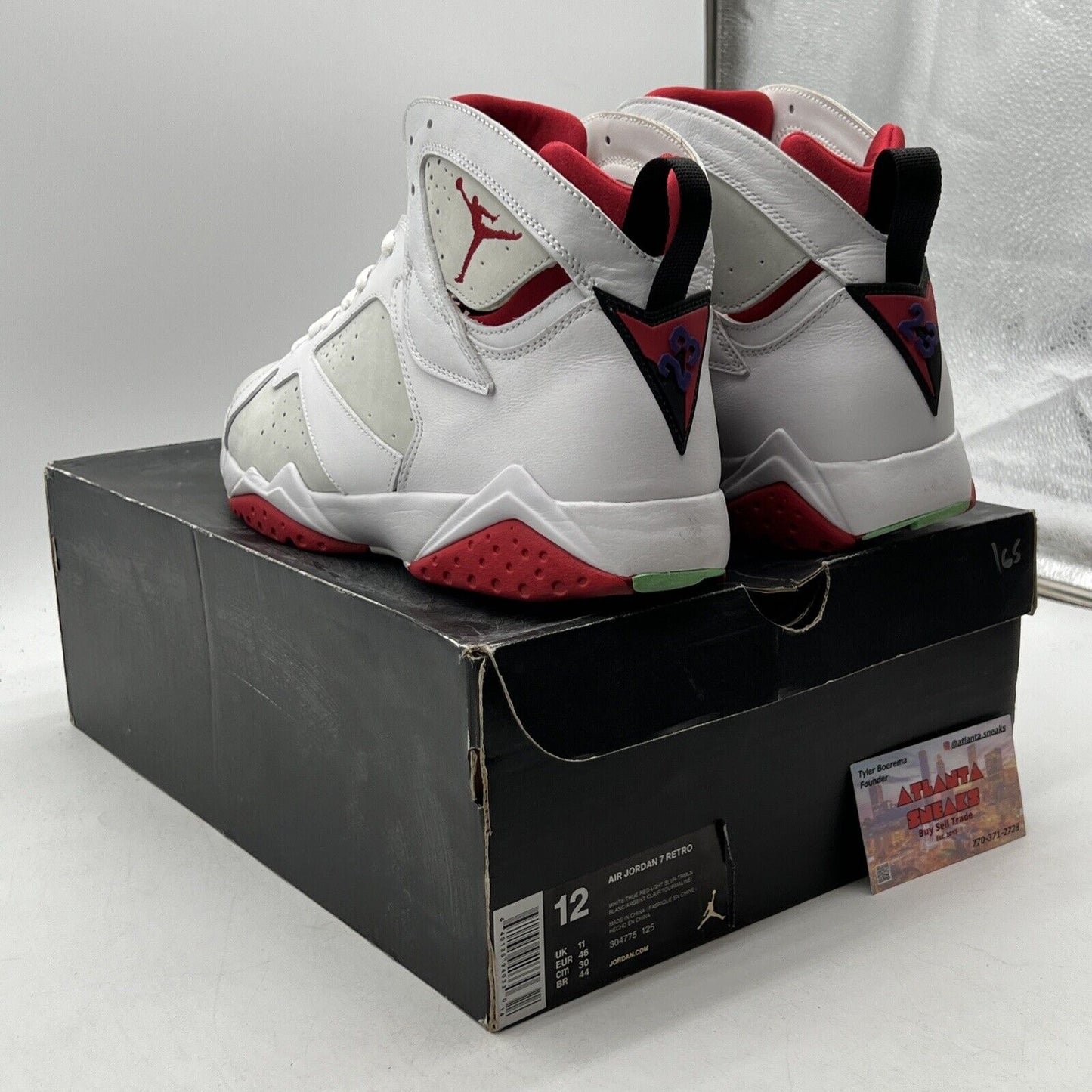 Size 12 - Air Jordan 7 Retro 2015 Hare Red Yellow Green Leather (304775-125)