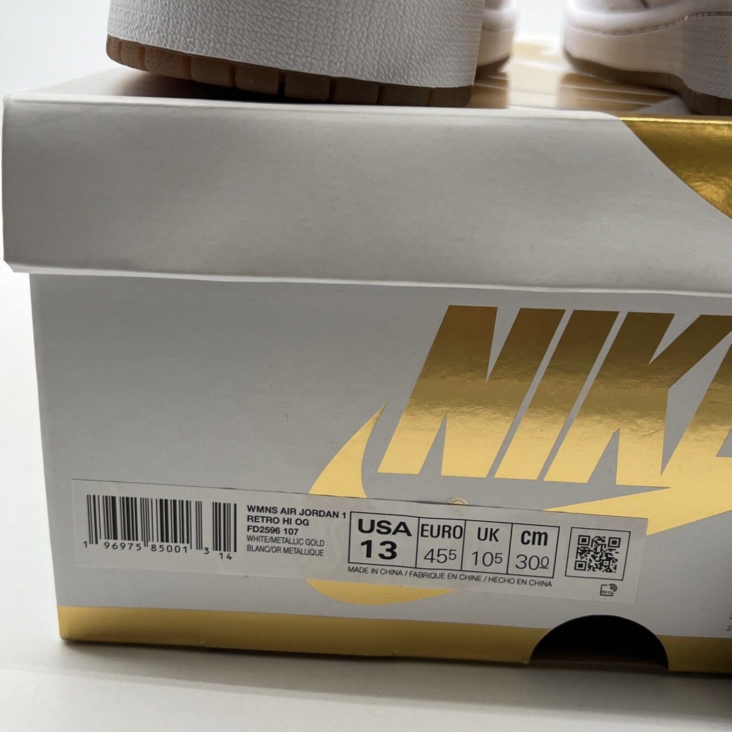 Size 13 - Air Jordan 1 Retro OG High Metallic Gold W (FD2596-107)