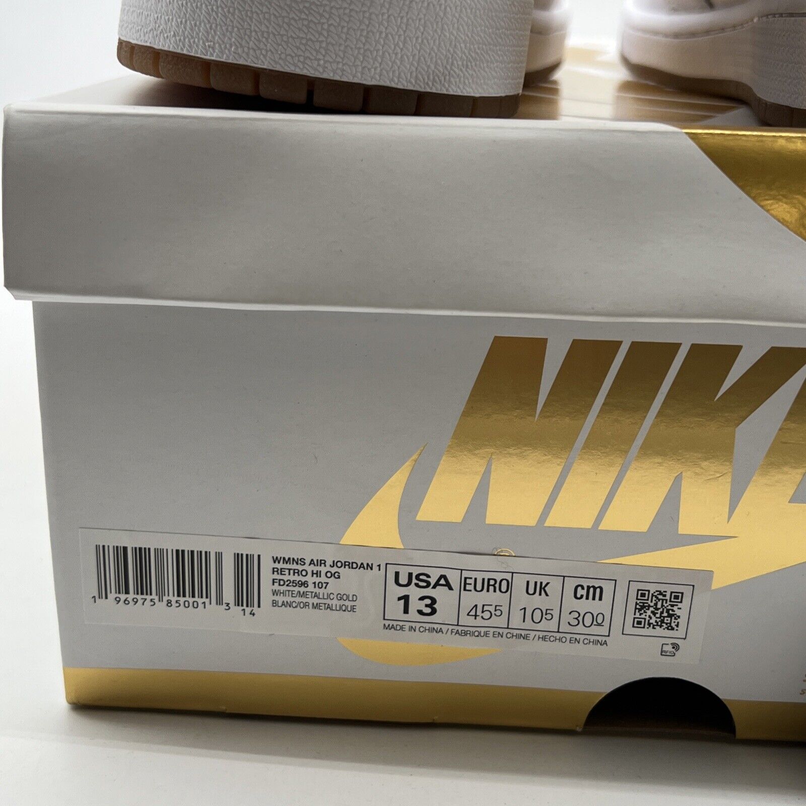 Size 13 - Air Jordan 1 Retro OG High Metallic Gold W (FD2596-107)
