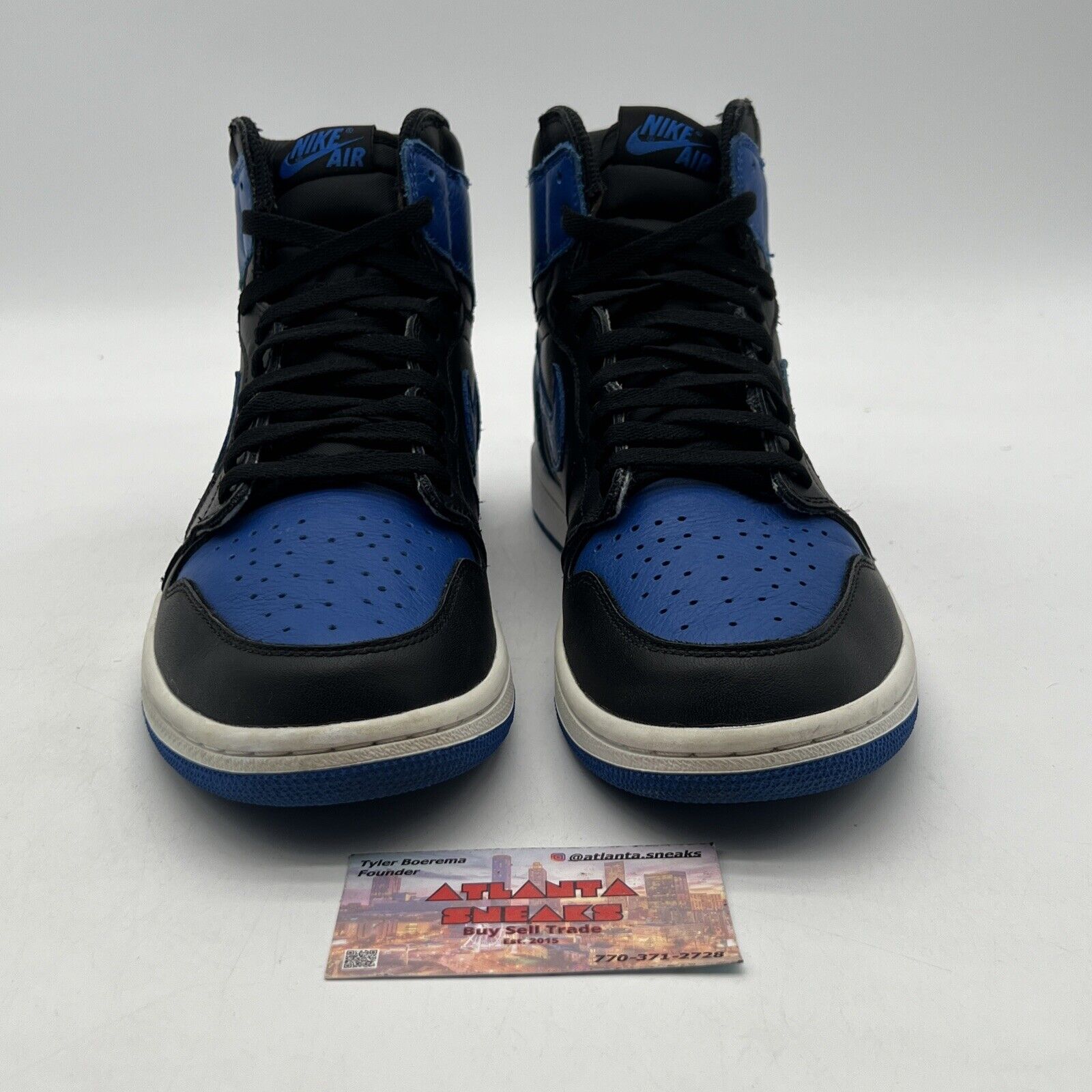 Size 10 - Jordan 1 Retro OG High Royal Black White Leather (555088-007)