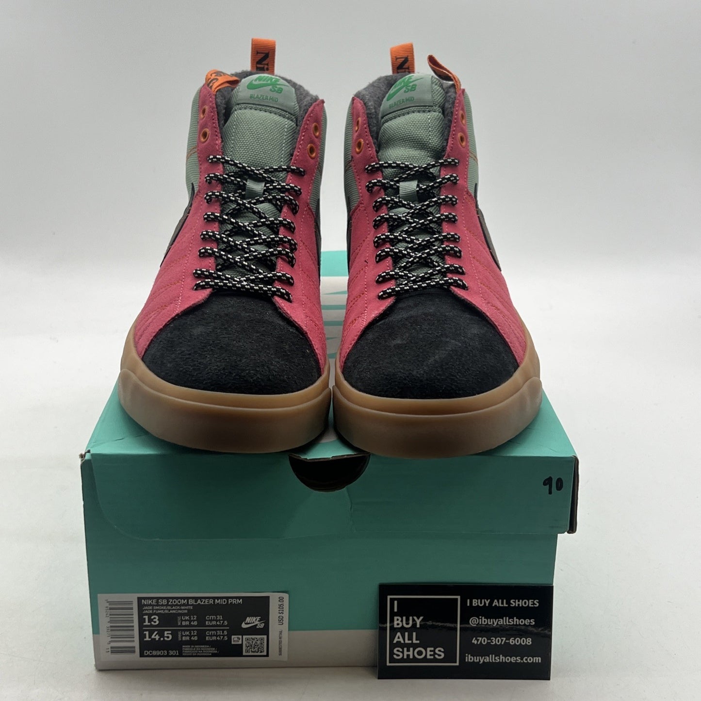 Size 13 - Nike SB Zoom Blazer Mid PRM Acclimate Jade Smoke (DC8903-301)