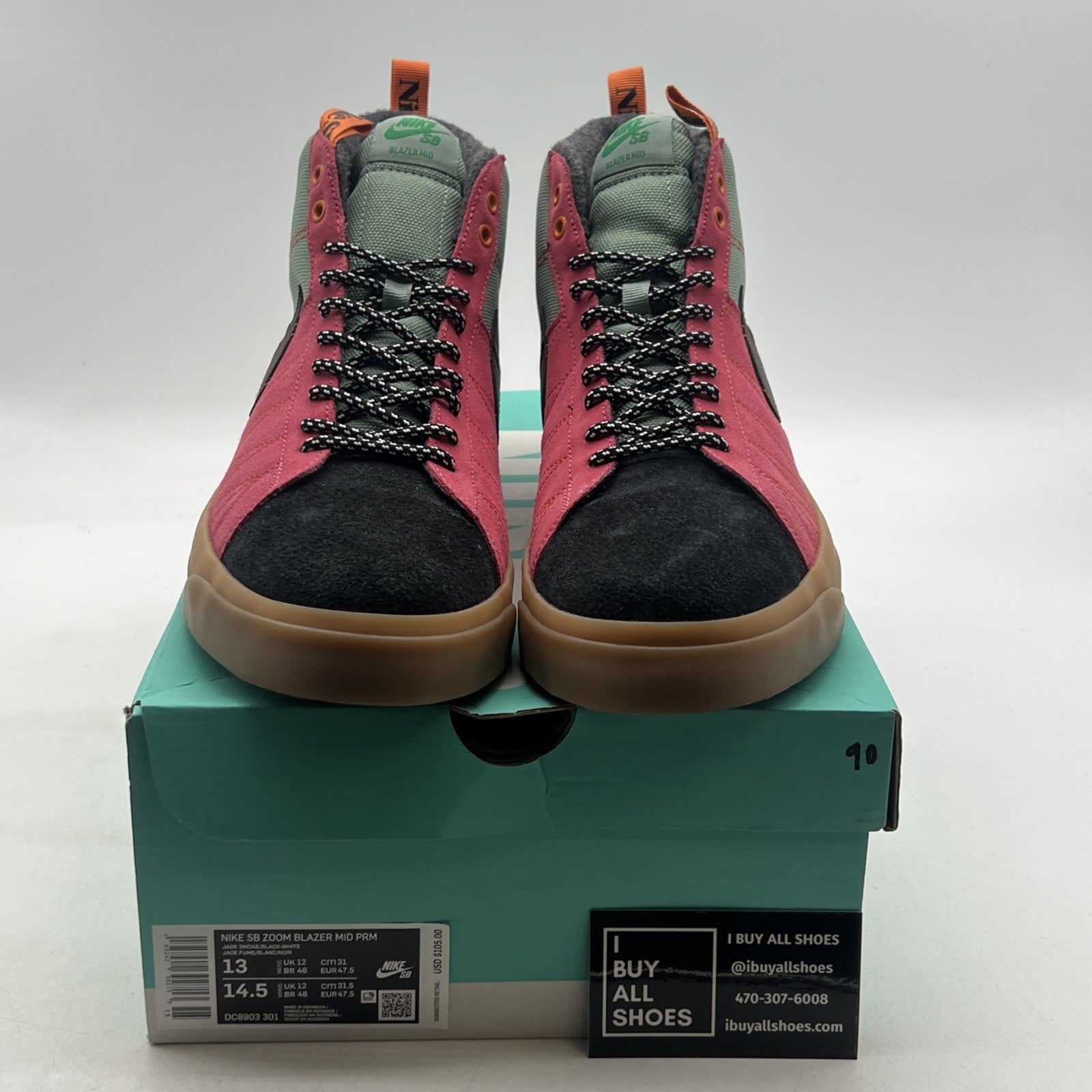 Size 13 - Nike SB Zoom Blazer Mid PRM Acclimate Jade Smoke (DC8903-301)