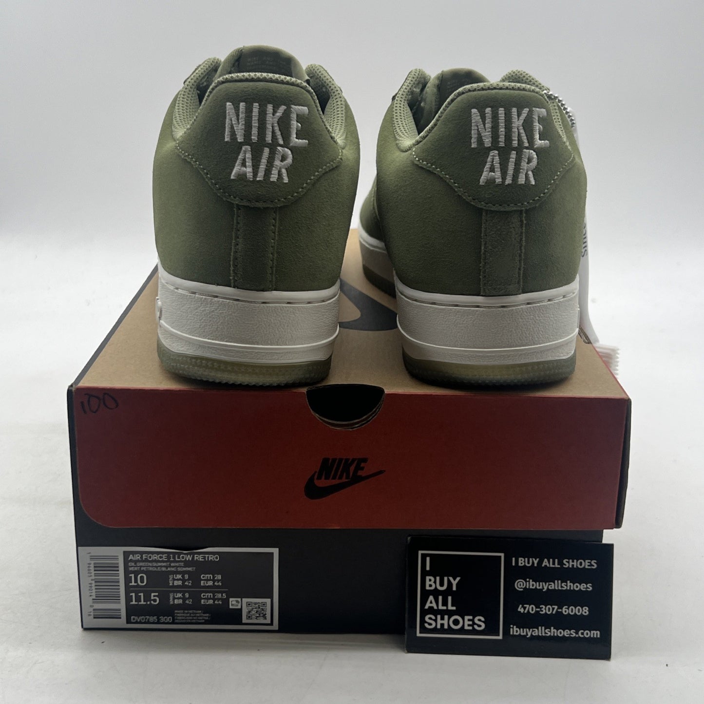 Size 10 - Nike Air Force 1 Jewel Color of the Month - Oil Green (DV0785-300)
