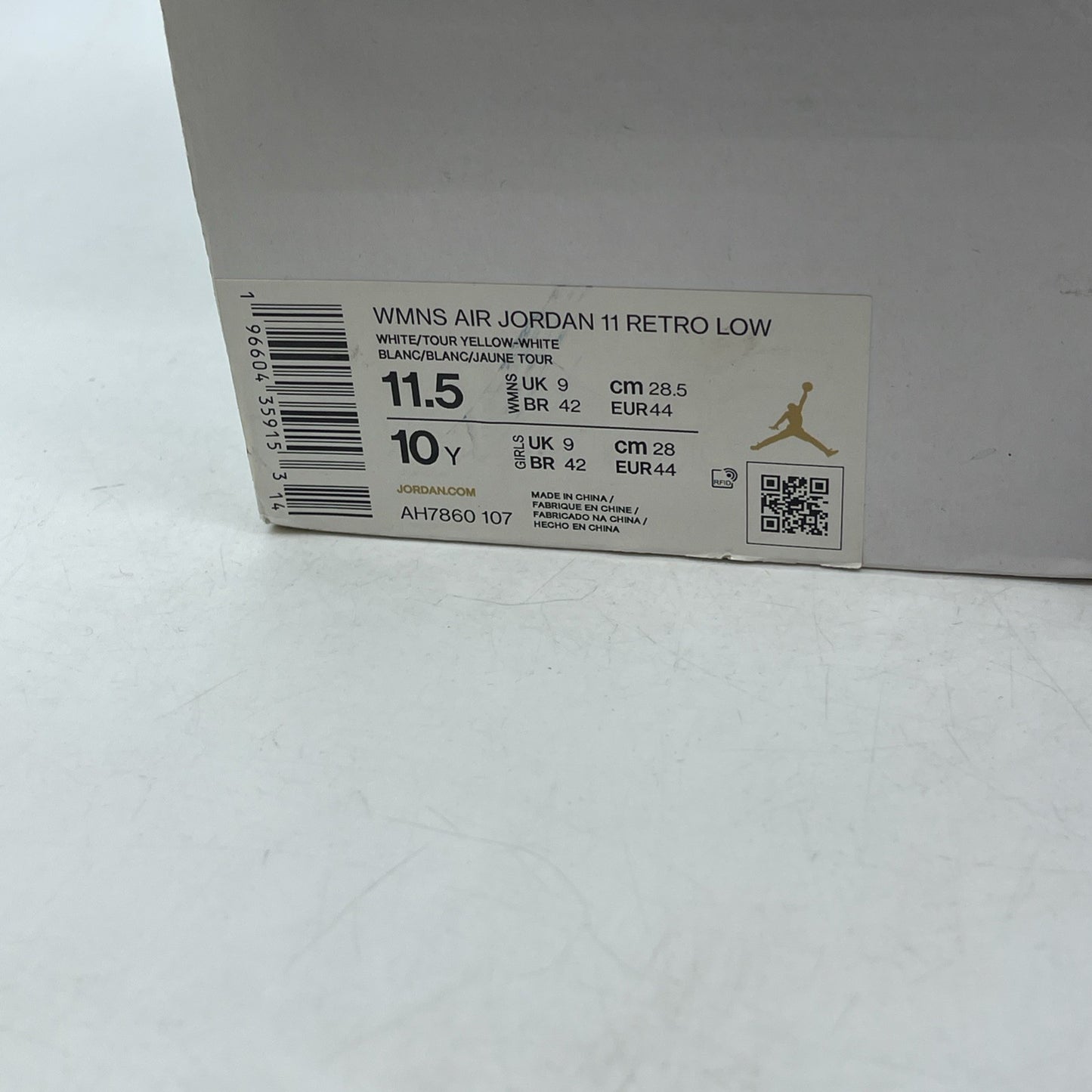 Size 11.5W - Air Jordan 11 Low Yellow Snakeskin (AH7860-107)
