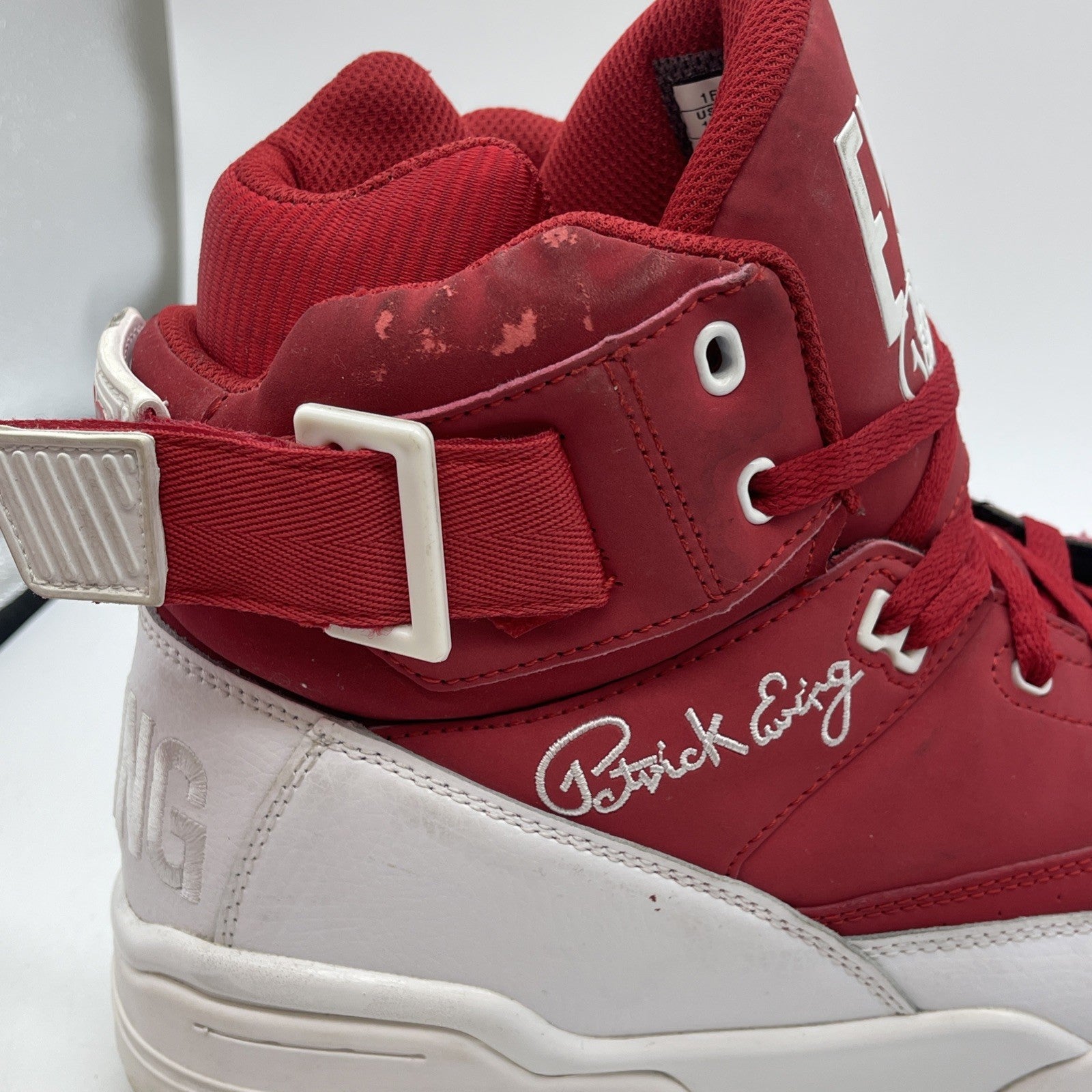 Size 13 - Ewing 33 HI Strawberries and Cream Red White Suede (1EW90161-611)