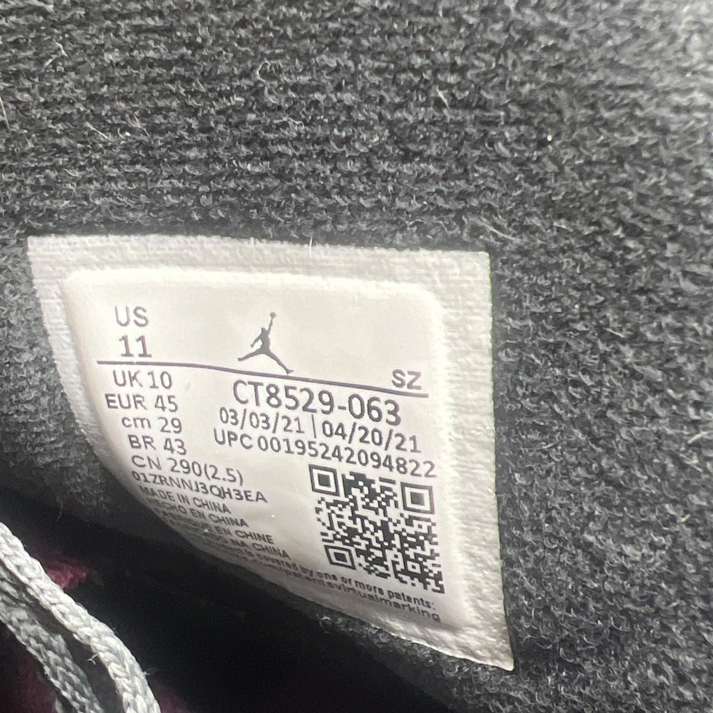 Size 11 - Air Jordan 6 Bordeaux (CT8529-063)