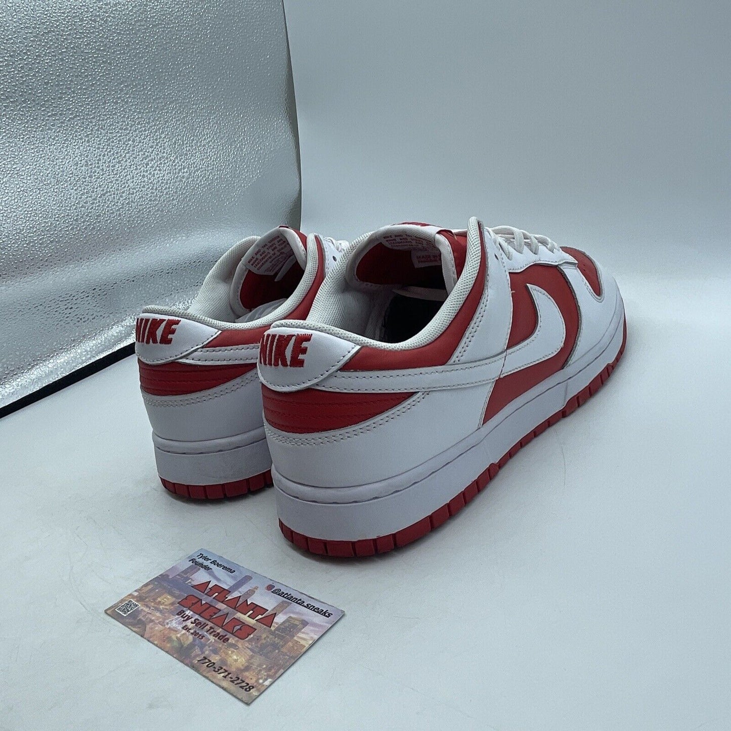 Size 12 - Nike Dunk Low Championship Red White Red Leather (DD1391-600)