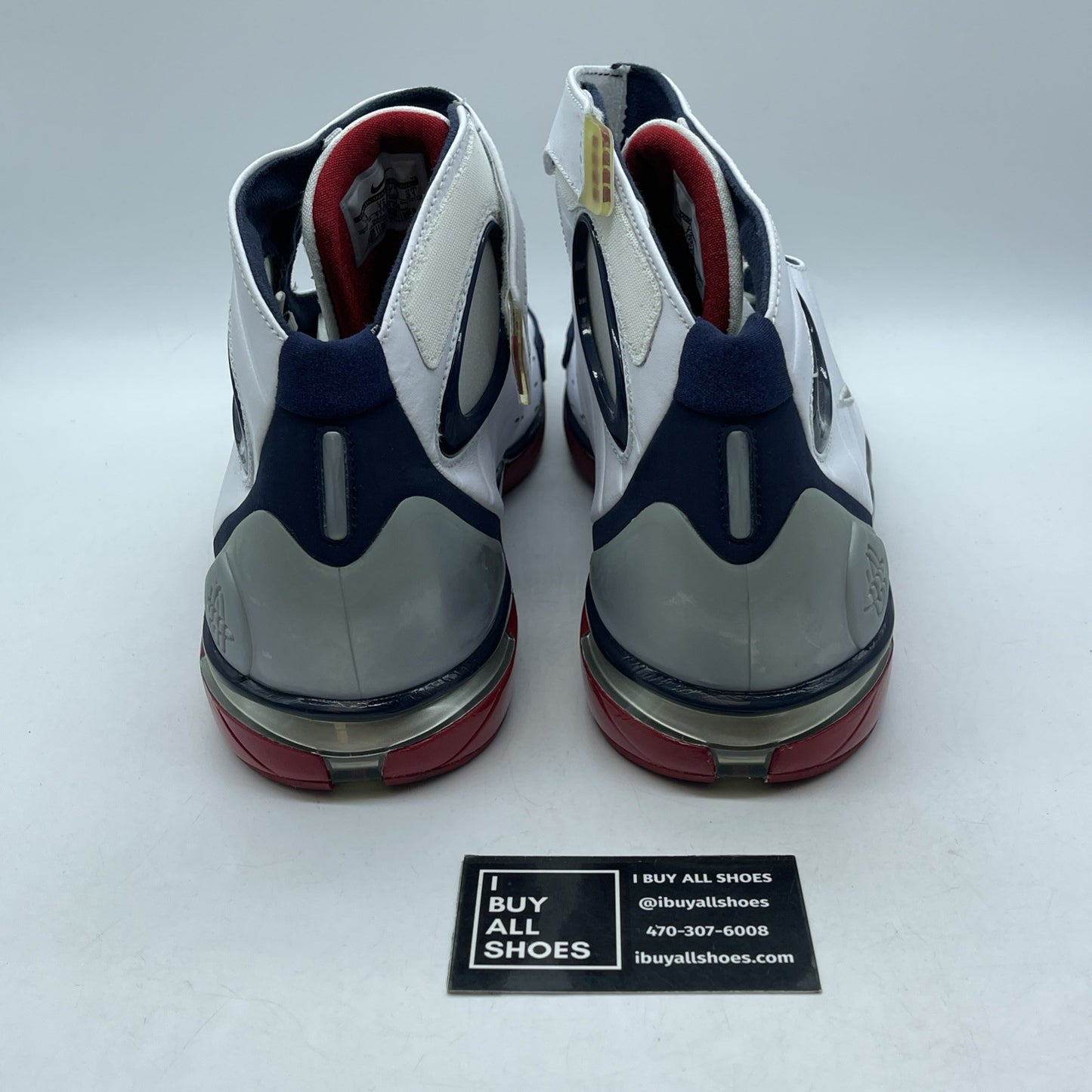 Size 13 - Nike Air Zoom Huarache 2K4 White Blue Suede Leather (511425-100)
