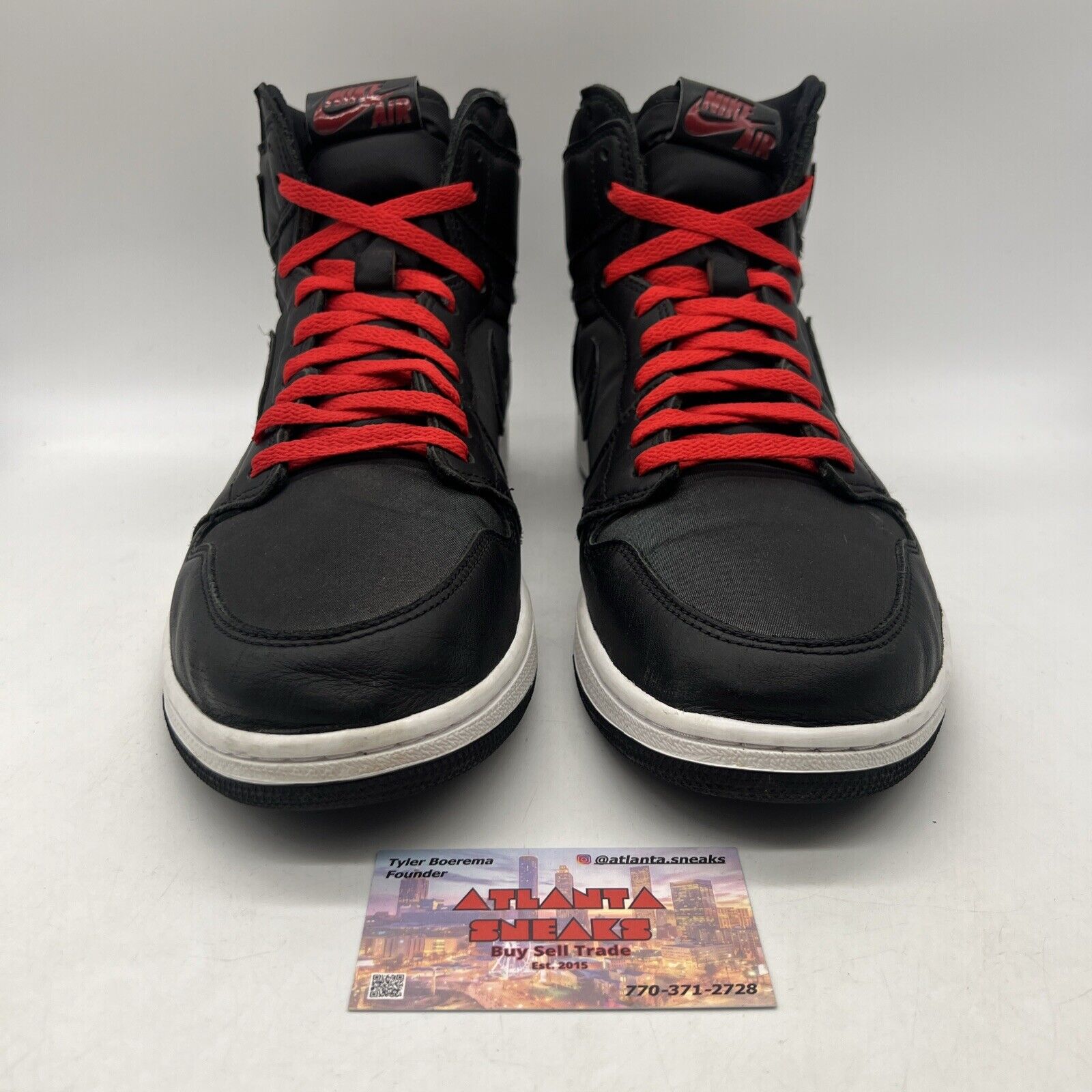 Size 14 - Air Jordan 1 Retro OG High Black Gym Red White Black (555088-060)