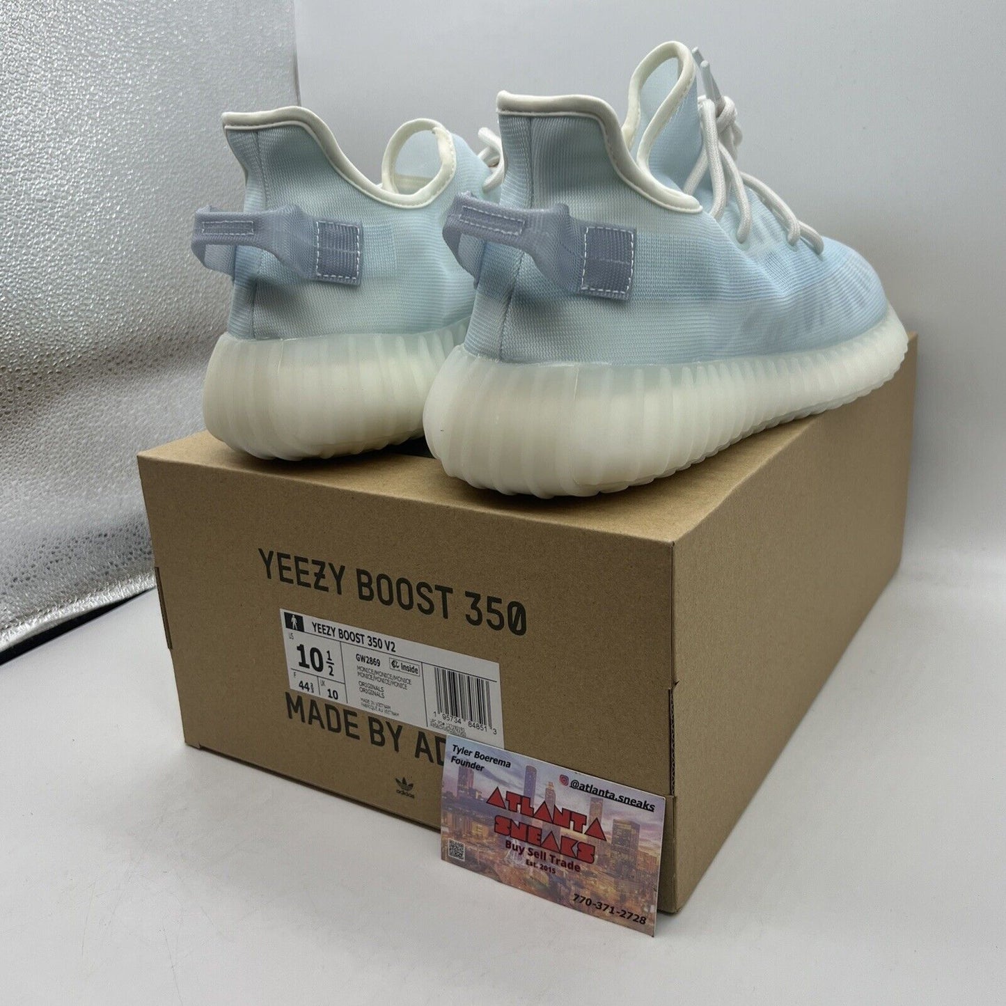 Size 10.5 - adidas Yeezy Boost 350 V2 Mono Ice Brand New Og All