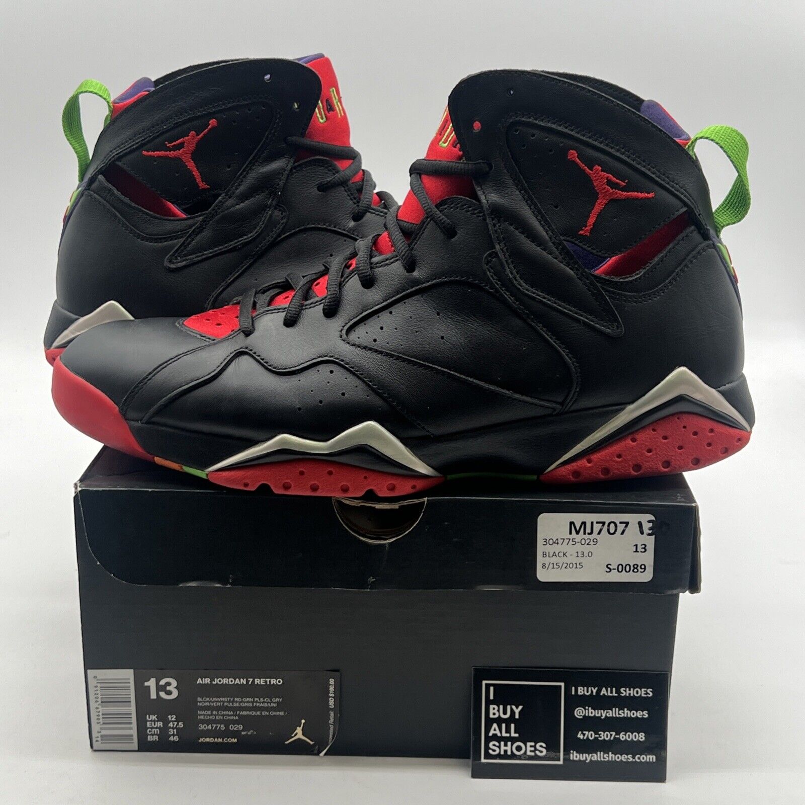 Size 13 - Air Jordan 7 Retro Marvin the Martian (304775-029)