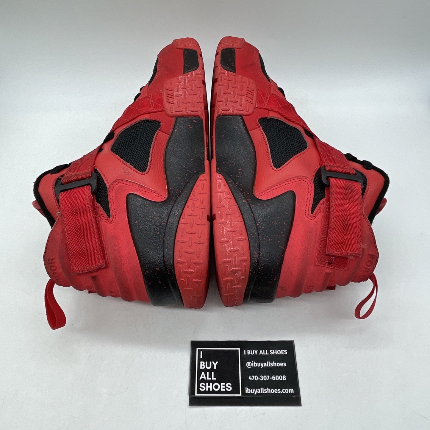 Size 9.5 - Nike Air Raid University Red Black Suede (642330-600)
