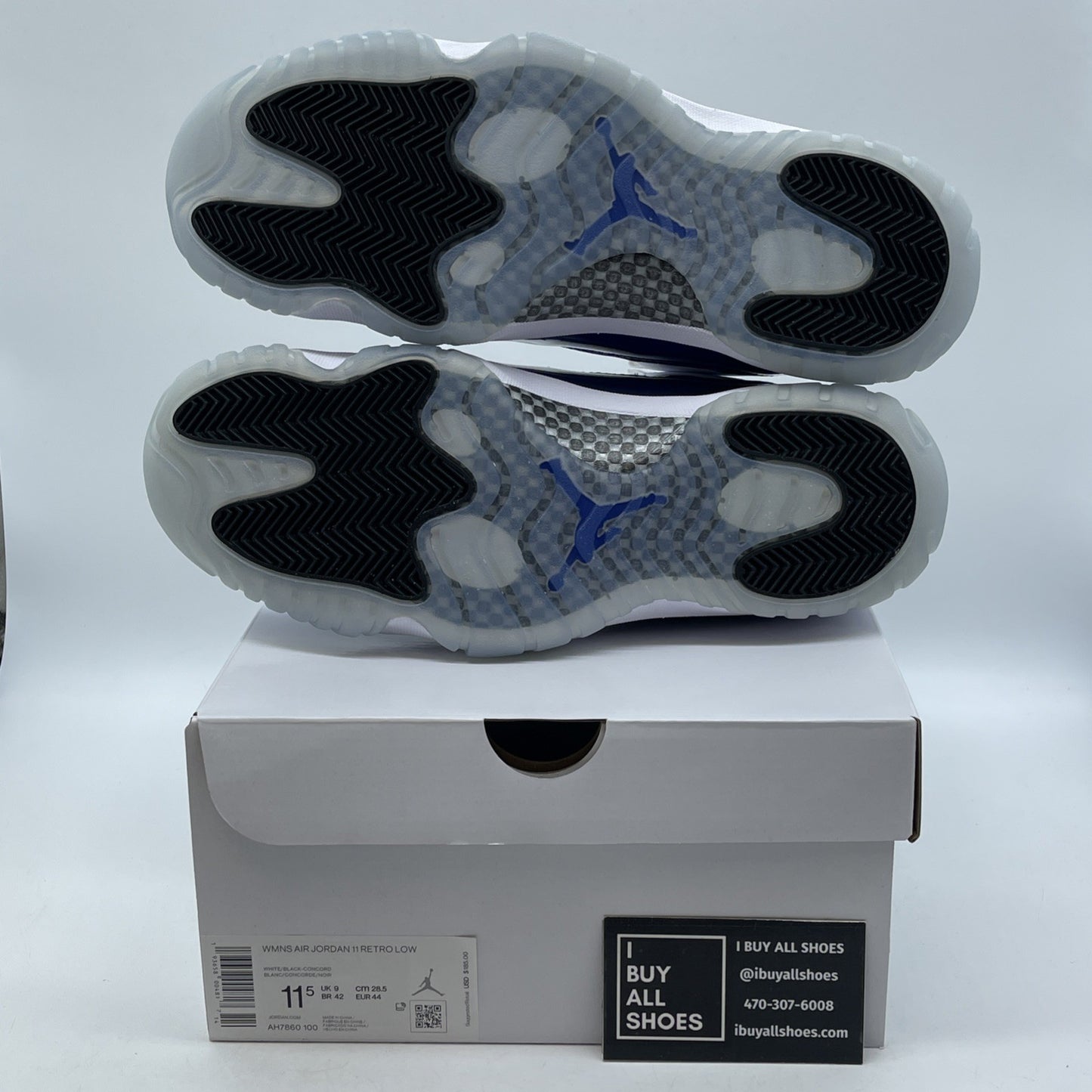 Size 11.5W - Air Jordan 11 Retro Low Concord Sketch Blue White Suede (AH7860-100