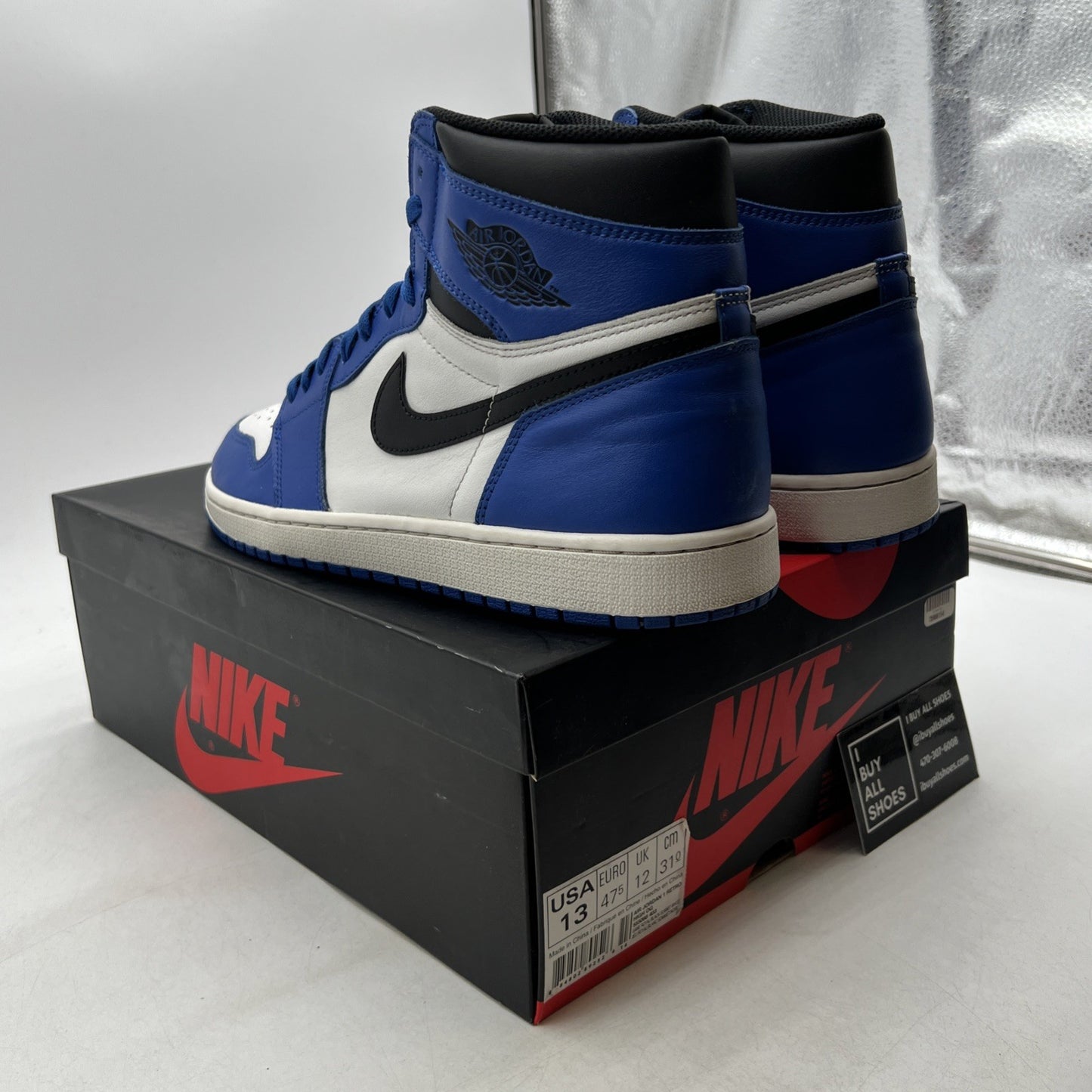 Size 13 - Air Jordan 1 Retro High OG Game Royal 2018 (555088-403)