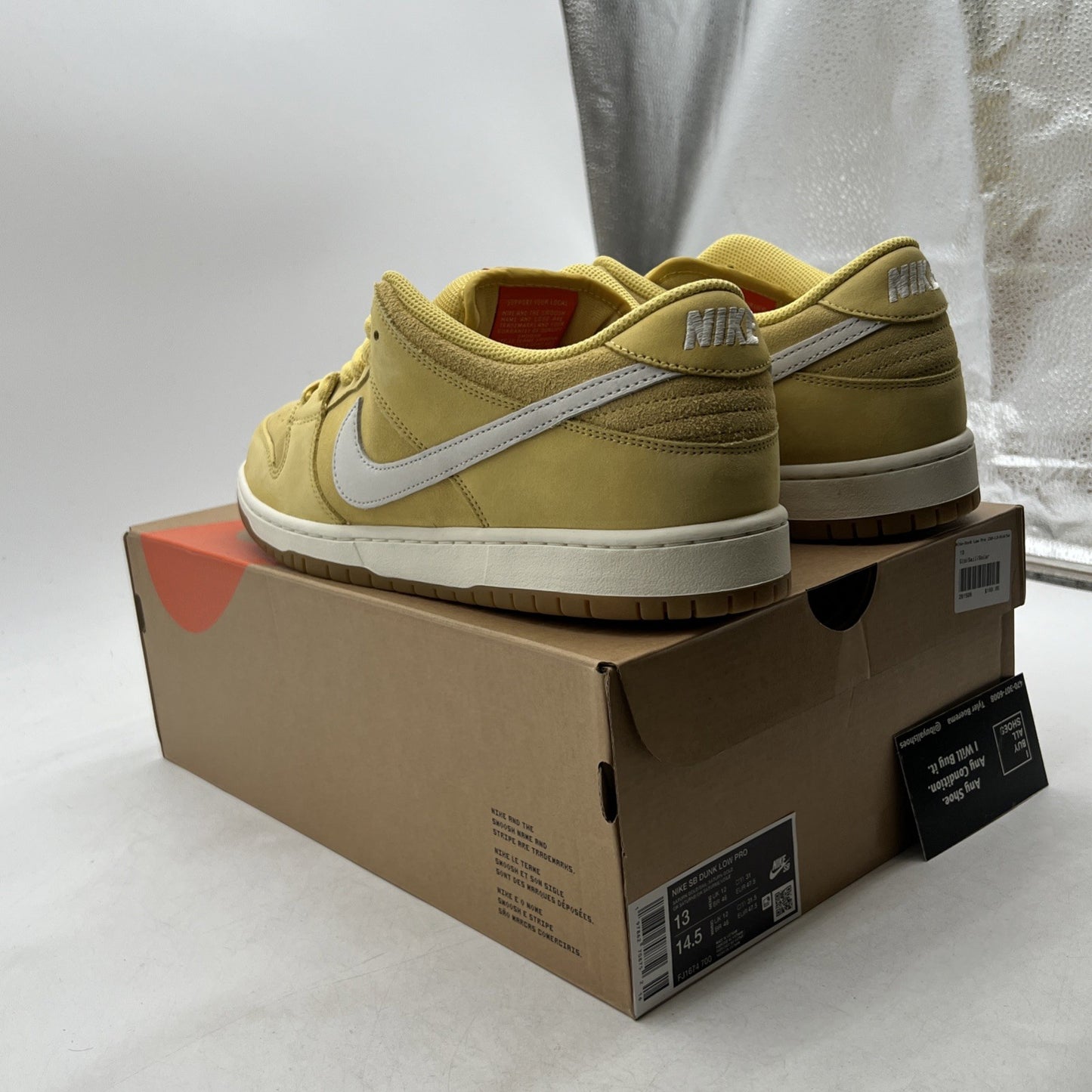 Size 13 - Nike SB Dunk Low Pro Saturn Gold / Sail - Saturn Gold (FJ1674-700)