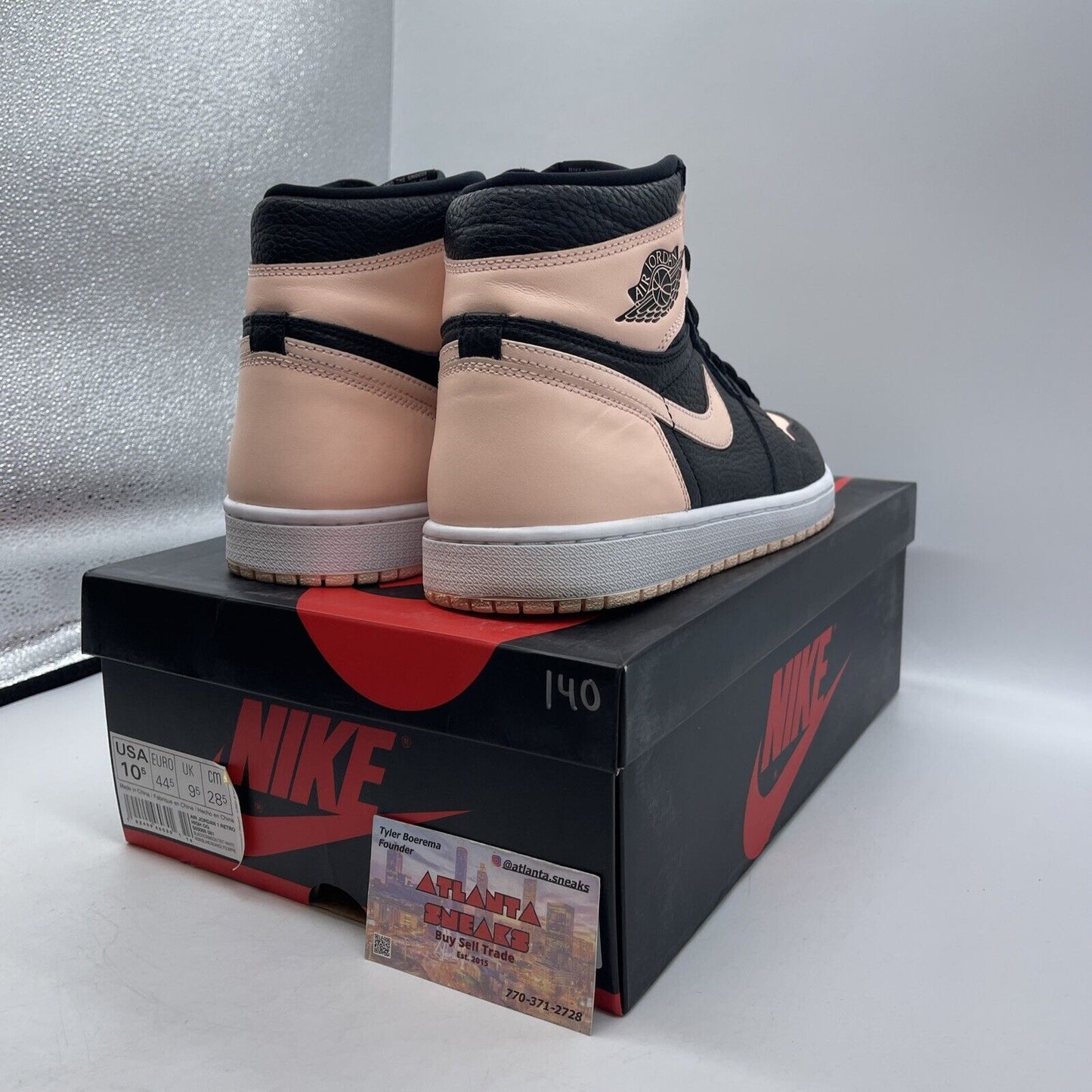 Size 10.5 - Air Jordan 1 Retro OG High Crimson Tint Pink Black (555088-081)