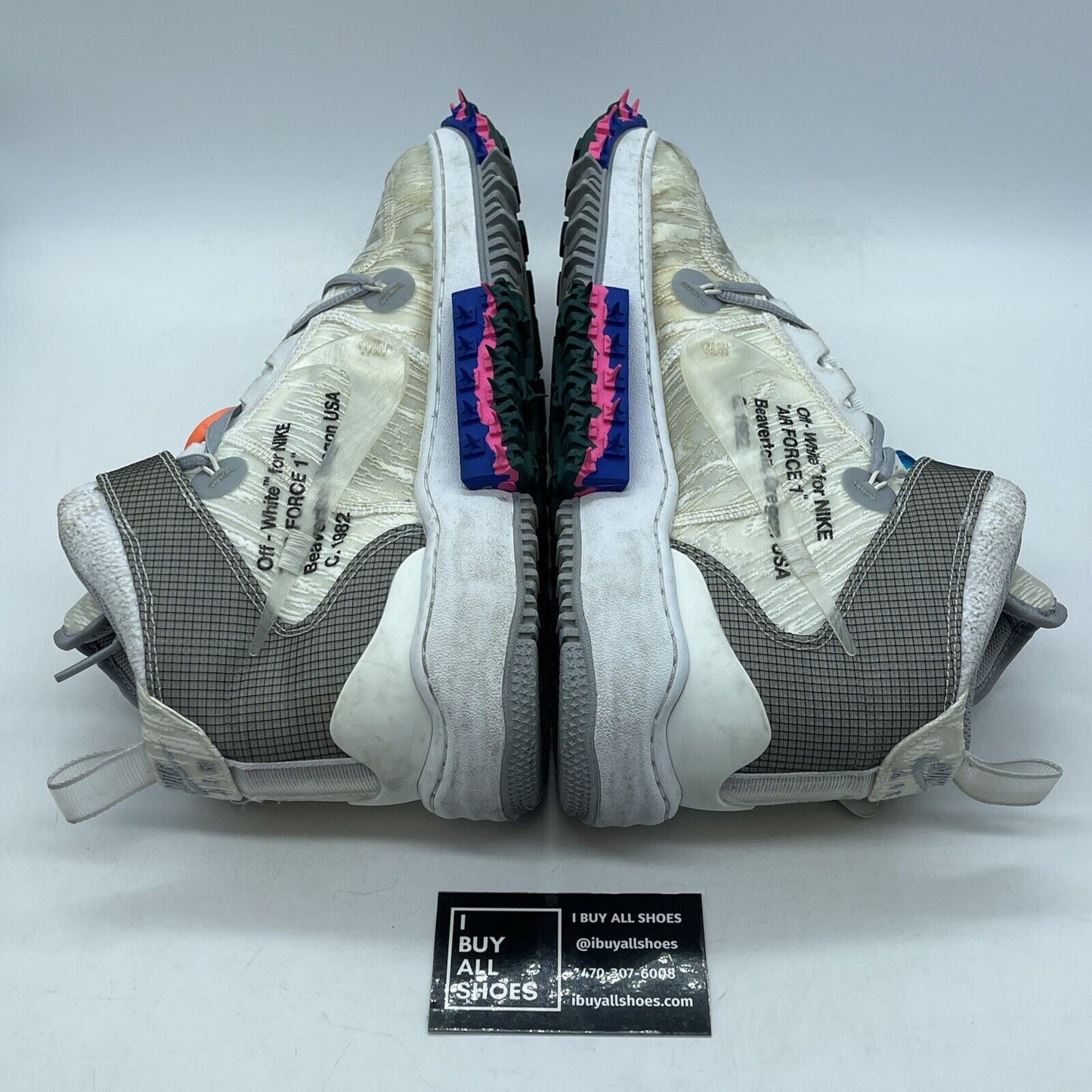 Size 11.5 - Nike Air Force 1 x Off-White White Grey Suede Leather (DO6290-100)