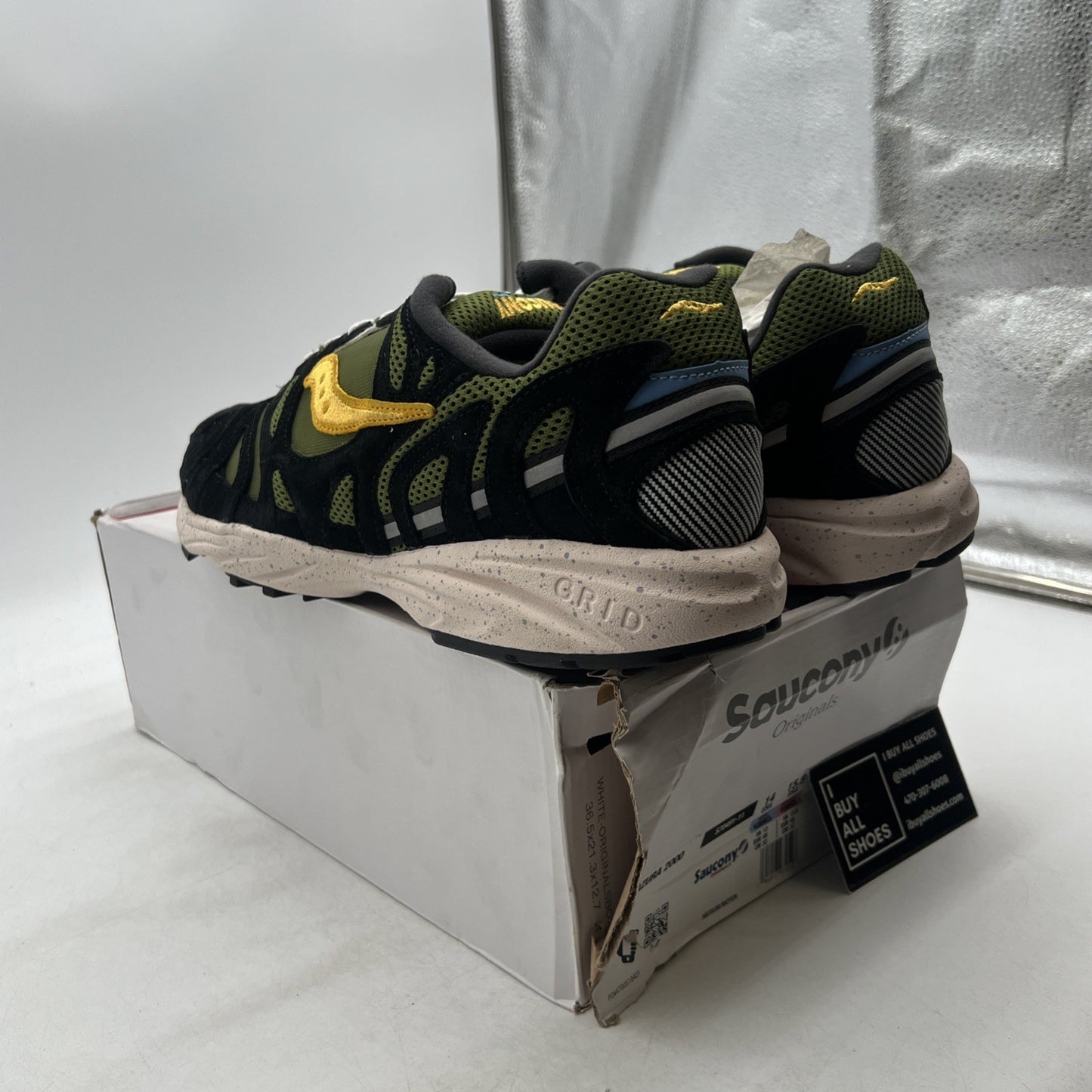Size 14 - Saucony Grid Azura 2000 Black Yellow (S70491-11)