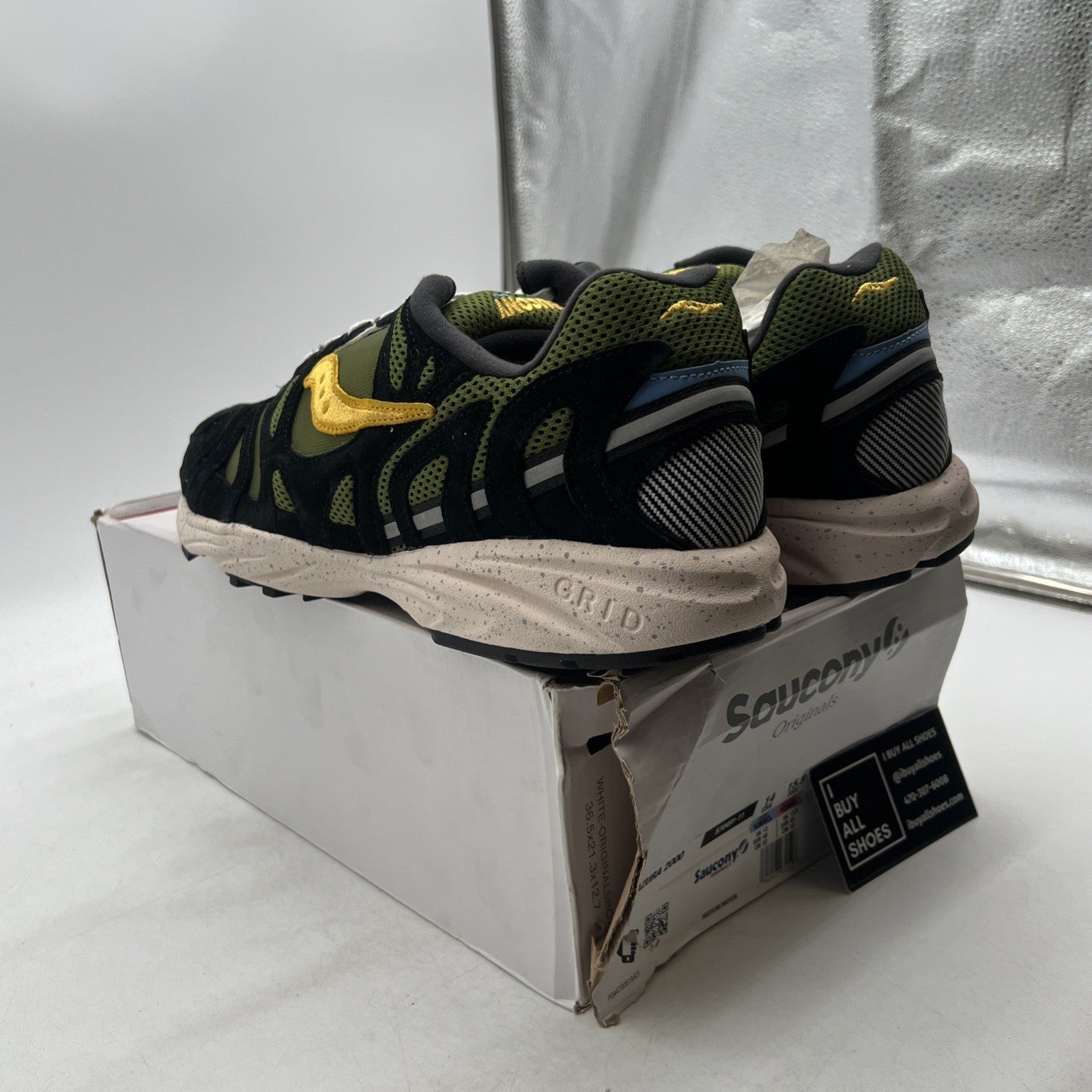 Size 14 - Saucony Grid Azura 2000 Black Yellow (S70491-11)