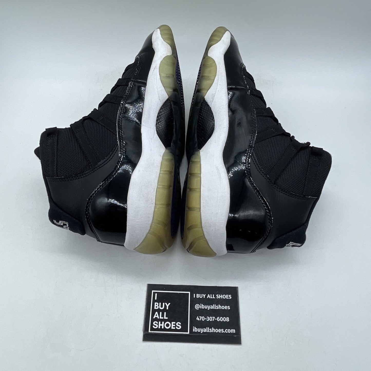 Size 7Y - Air Jordan 11 Retro High Space Jam Black Suede Leather (378038-003)